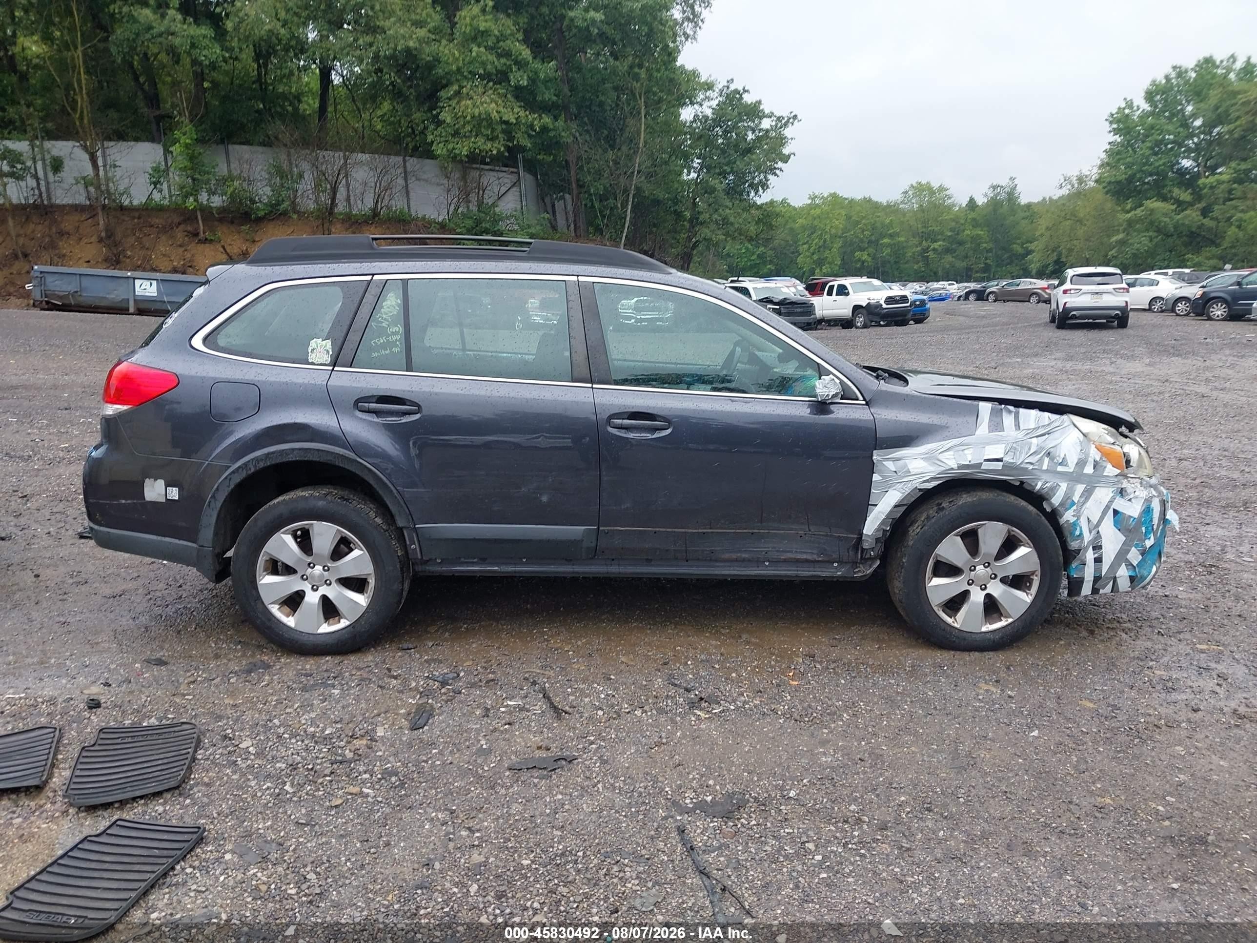 2012 Subaru Outback 2.5i Gray vin: 4S4BRBAC0C3278043