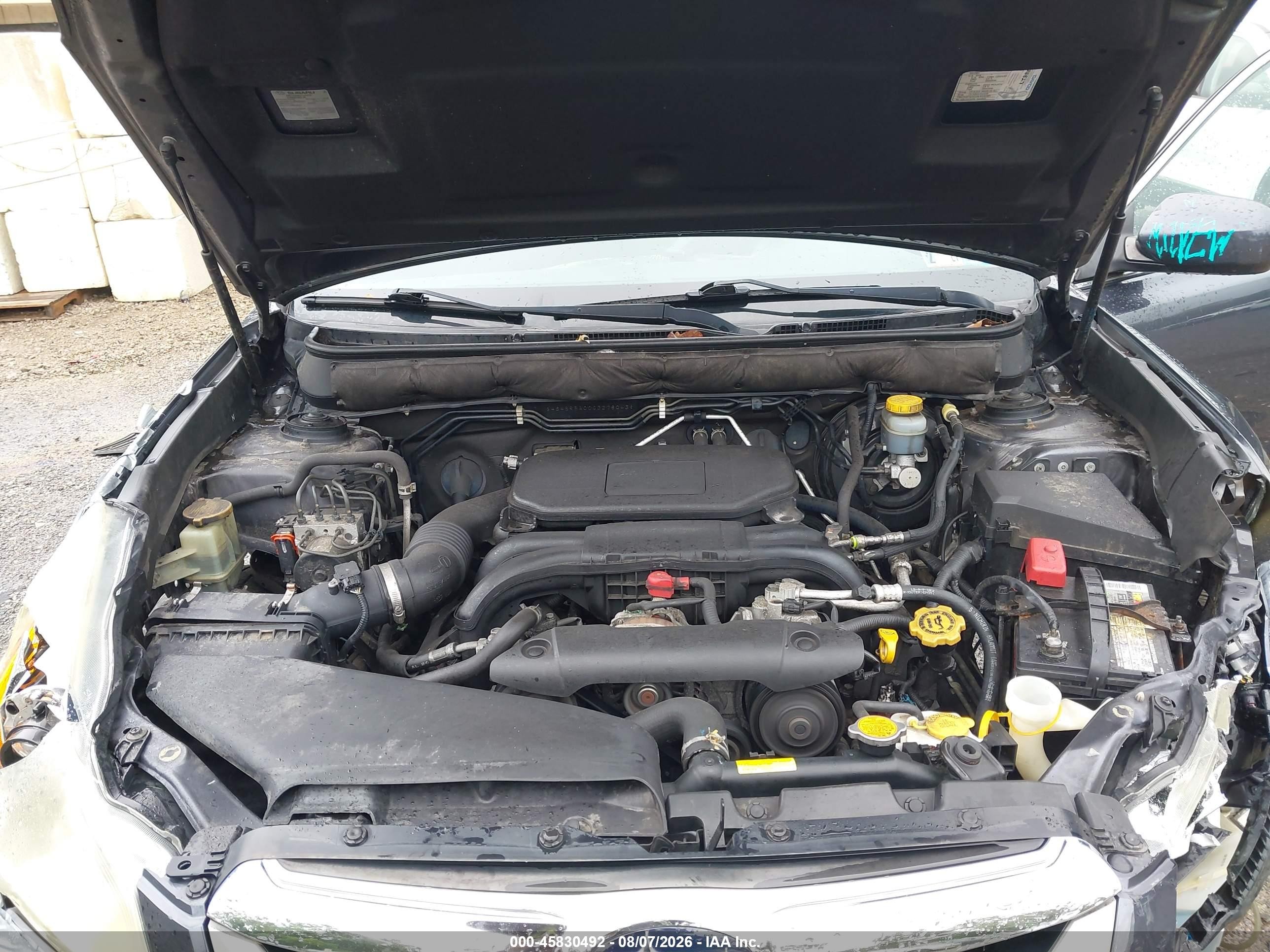 2012 Subaru Outback 2.5i Gray vin: 4S4BRBAC0C3278043