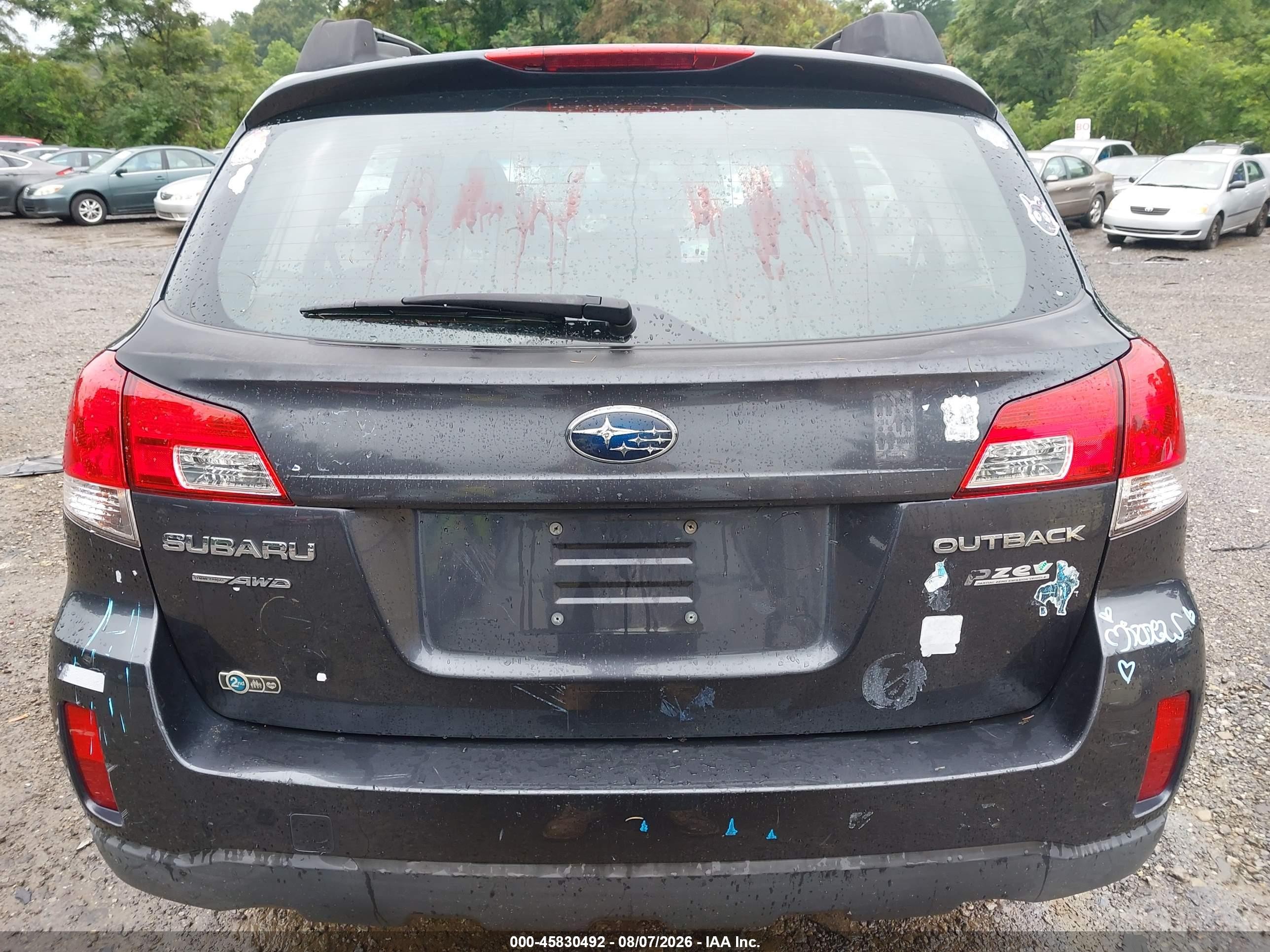 2012 Subaru Outback 2.5i Gray vin: 4S4BRBAC0C3278043
