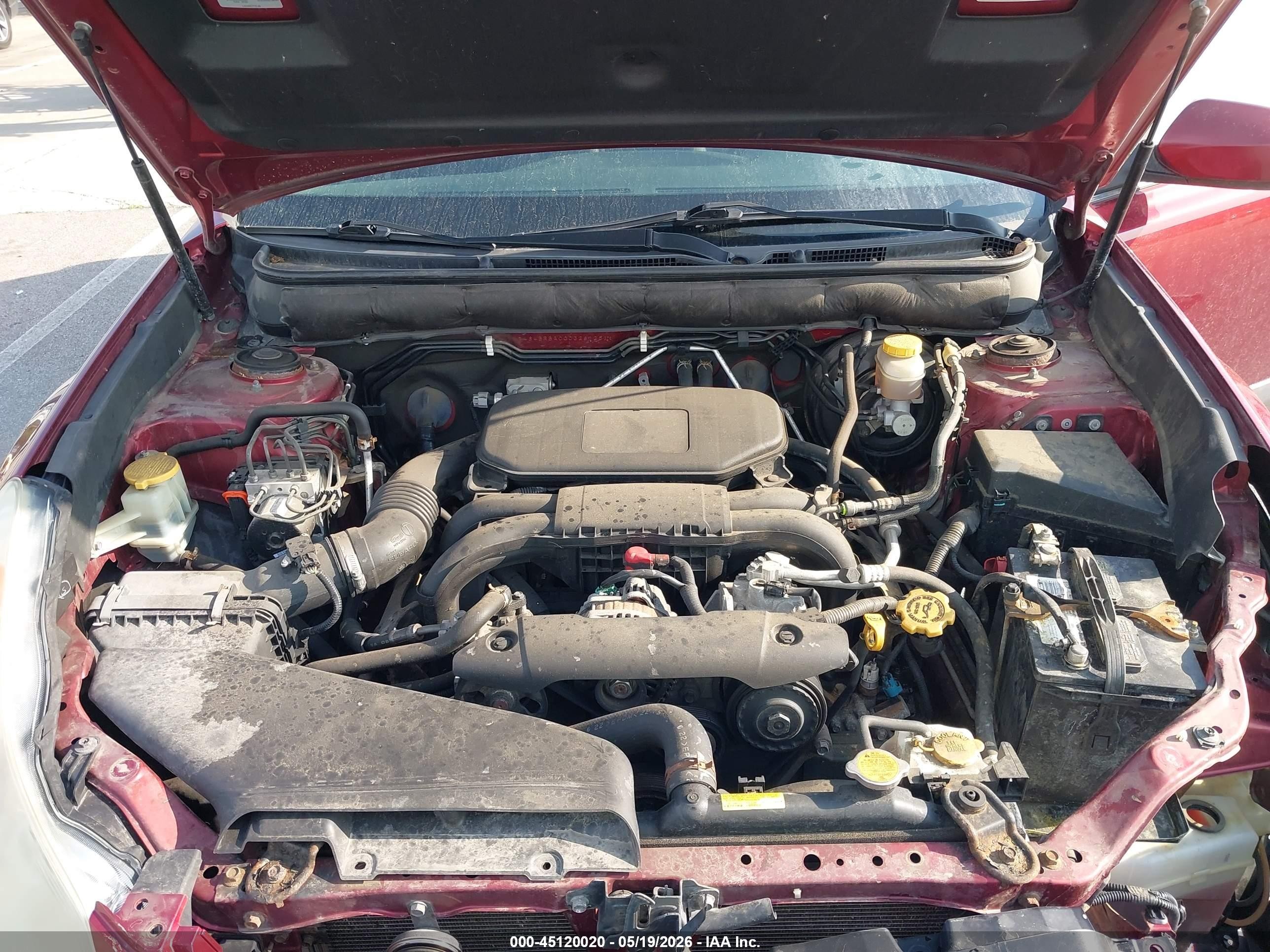 2012 Subaru Outback 2.5i Red vin: 4S4BRBAC0C3281251