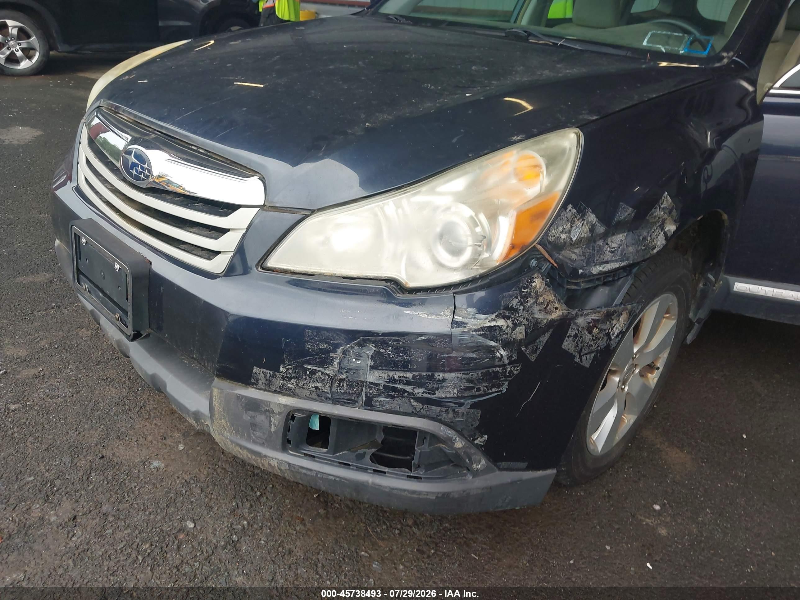 2012 Subaru Outback 2.5i Blue vin: 4S4BRBAC0C3284280