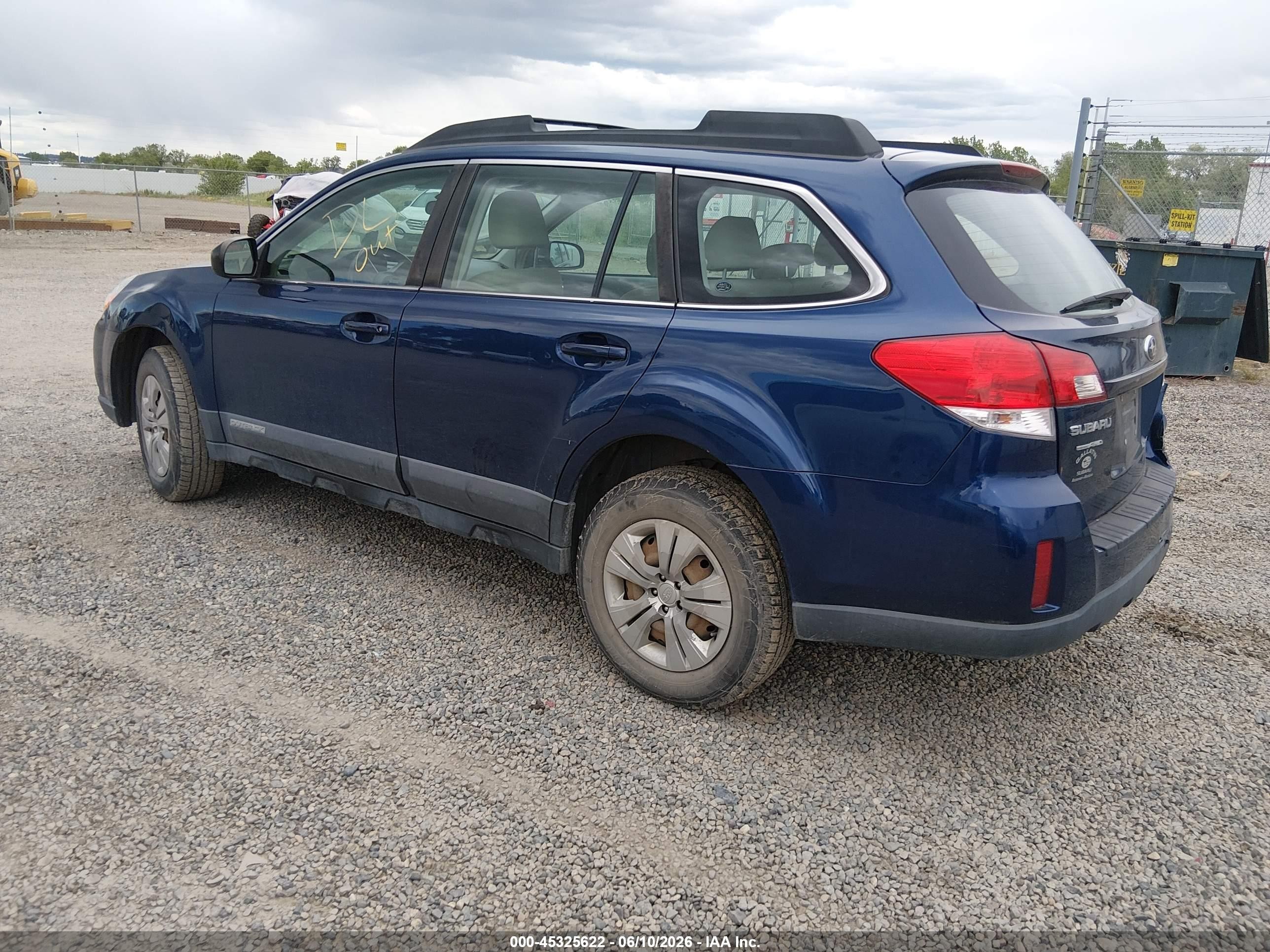 2011 Subaru Outback 2.5i Blue vin: 4S4BRBAC1B3328091