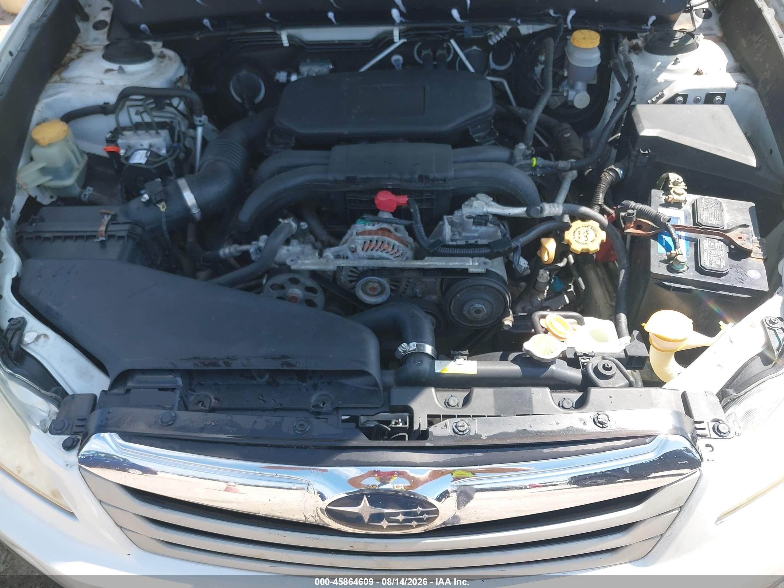 2011 Subaru Outback 2.5i White vin: 4S4BRBAC1B3359468