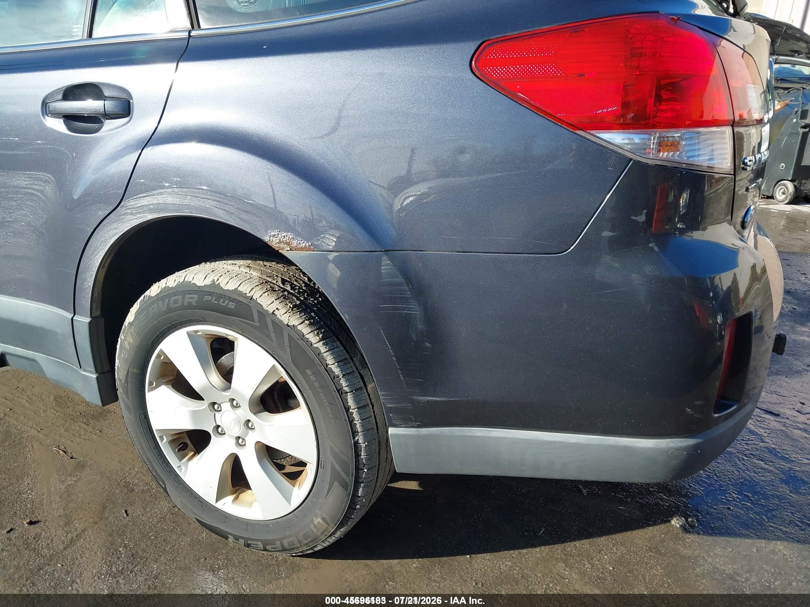 2012 Subaru Outback 2.5i Gray vin: 4S4BRBAC1C3234553