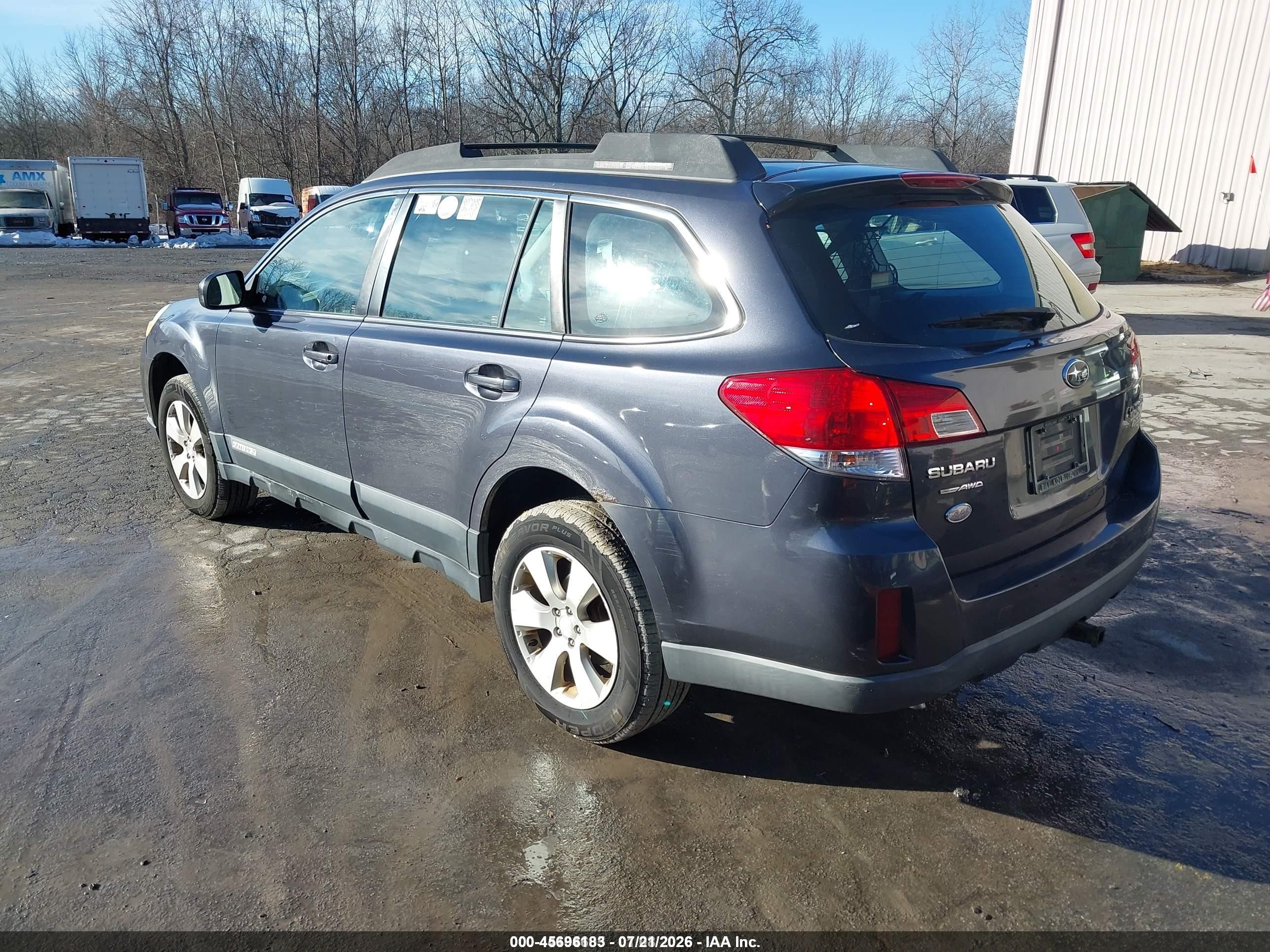 2012 Subaru Outback 2.5i Gray vin: 4S4BRBAC1C3234553