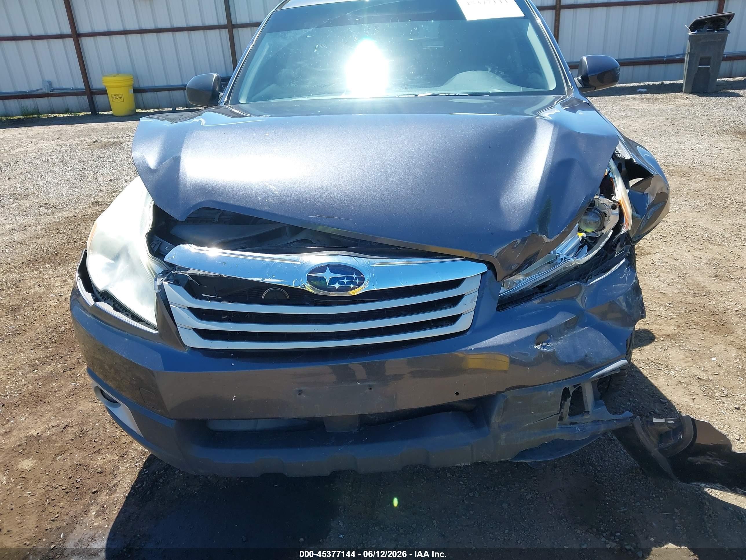 2012 Subaru Outback 2.5i Gray vin: 4S4BRBAC1C3263003