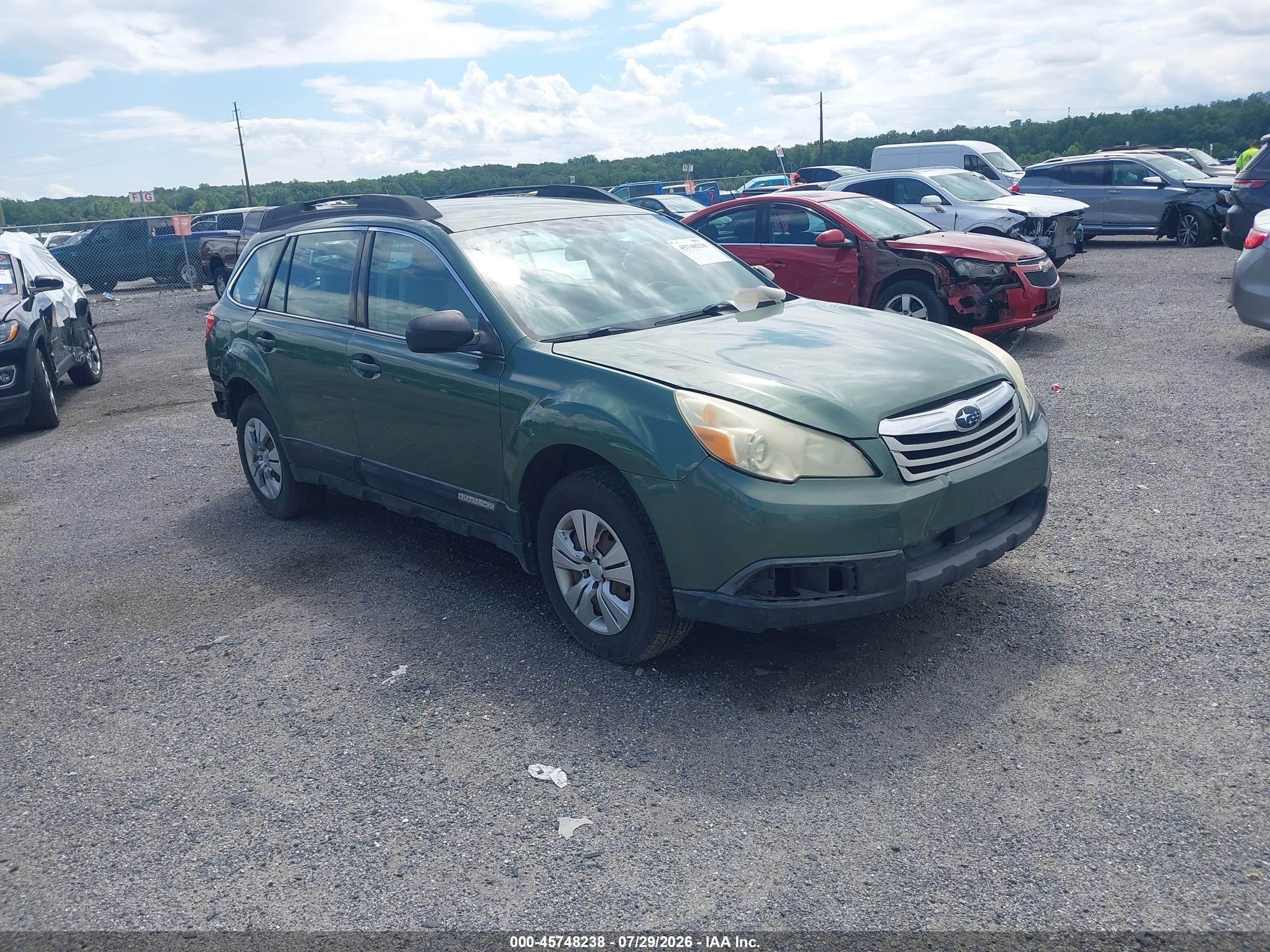 2011 Subaru Outback 2.5i Green vin: 4S4BRBAC2B3328195