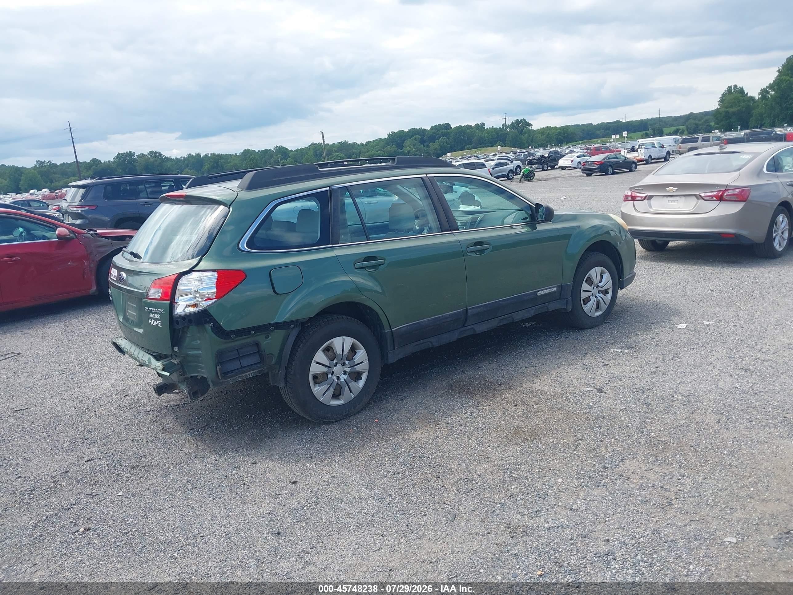 2011 Subaru Outback 2.5i Green vin: 4S4BRBAC2B3328195