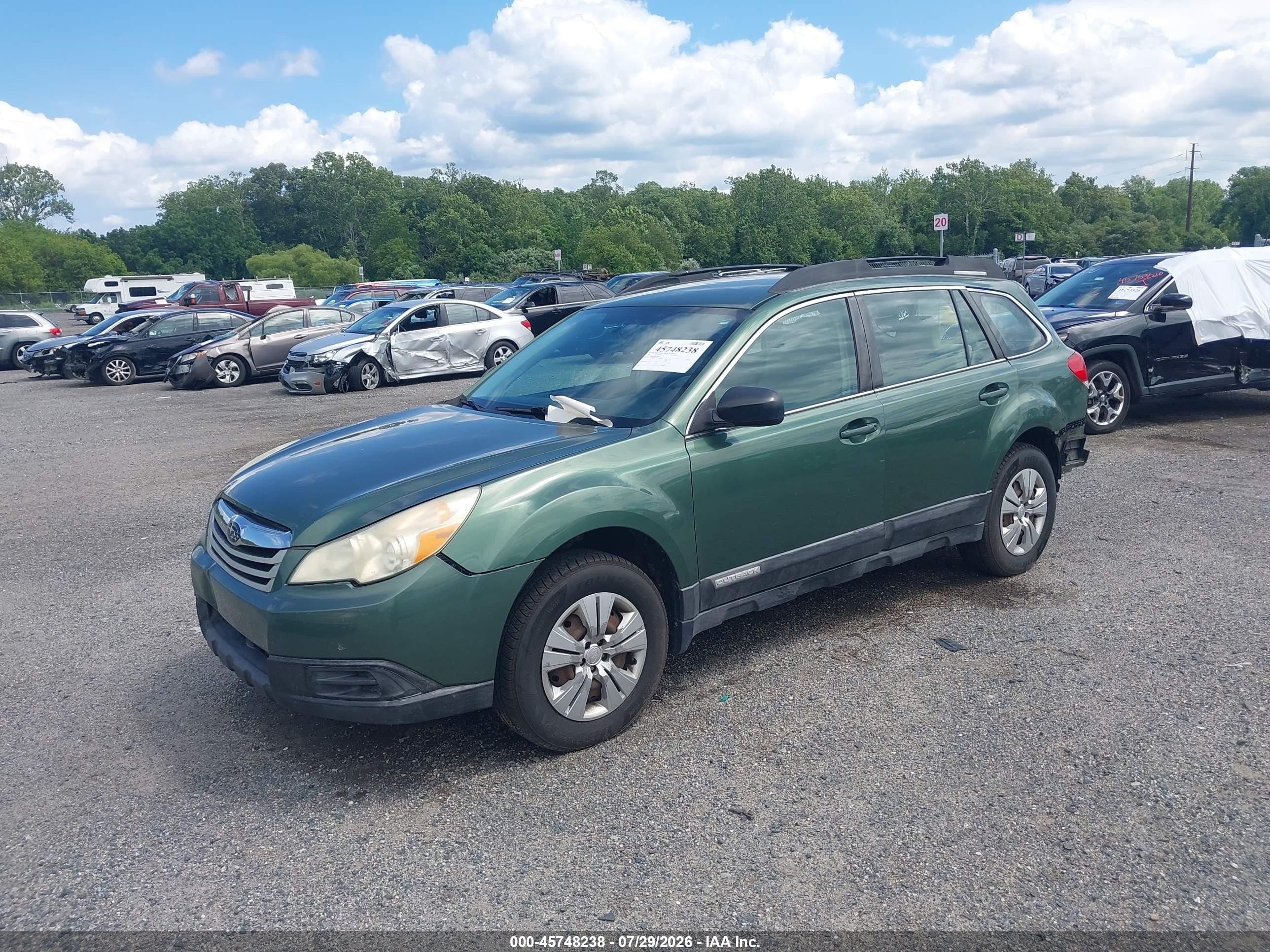 2011 Subaru Outback 2.5i Green vin: 4S4BRBAC2B3328195