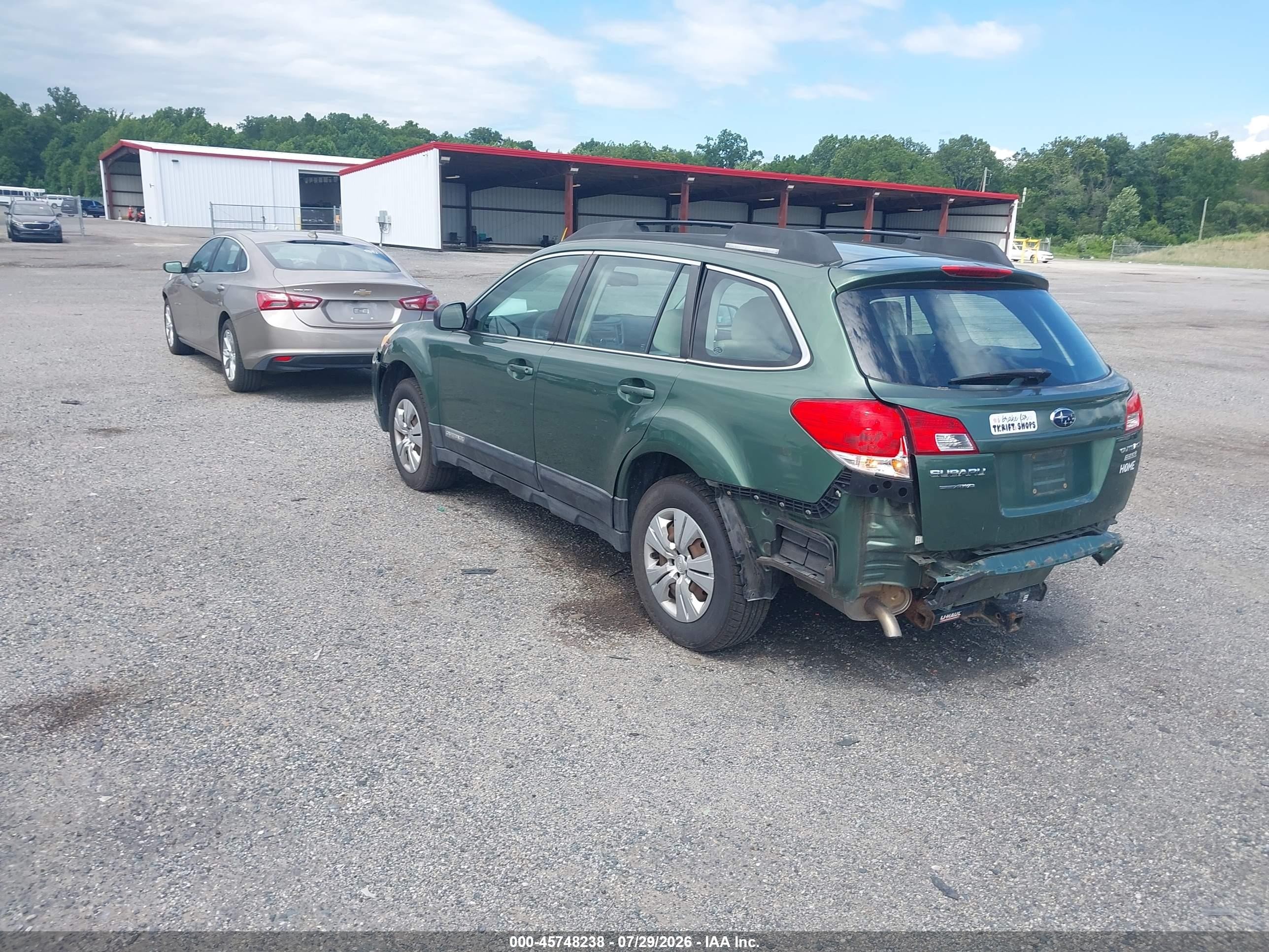 2011 Subaru Outback 2.5i Green vin: 4S4BRBAC2B3328195