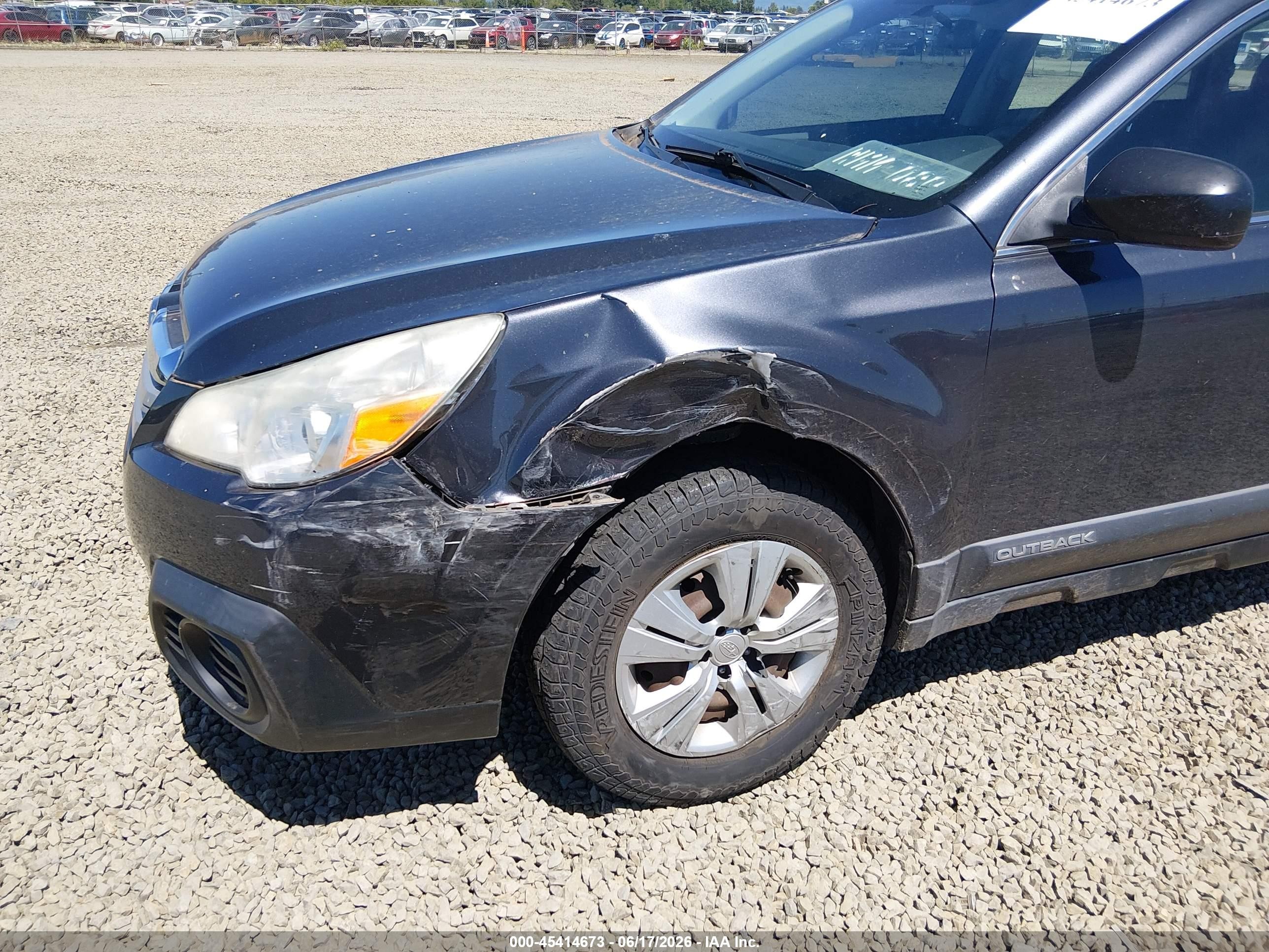 2013 Subaru Outback 2.5i Gray vin: 4S4BRBAC2D3214667