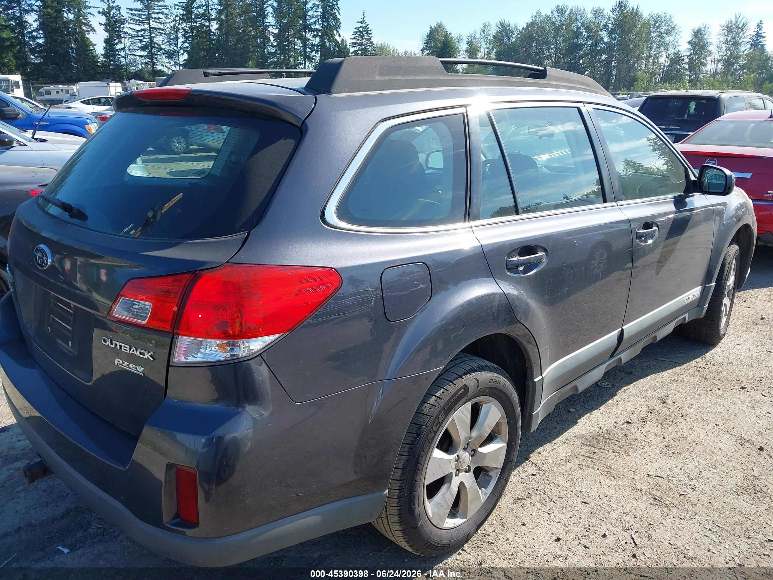 2012 Subaru Outback 2.5i Черный vin: 4S4BRBAC3C3250186