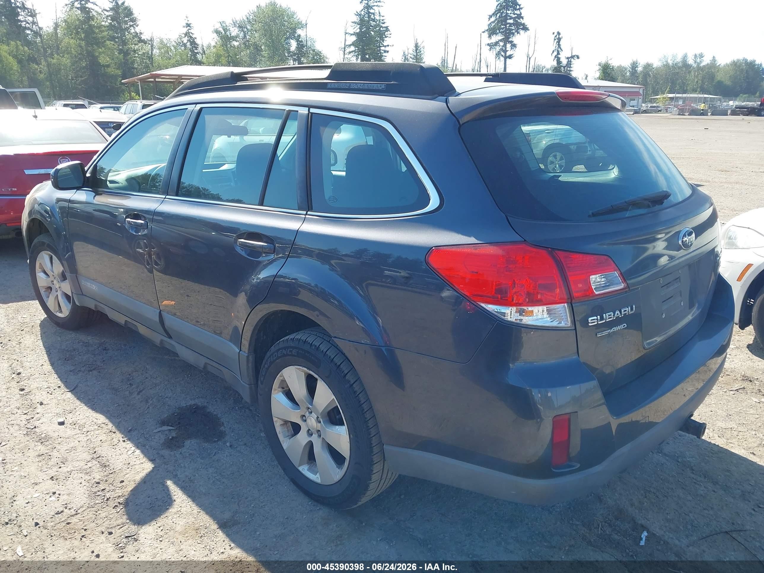 2012 Subaru Outback 2.5i Черный vin: 4S4BRBAC3C3250186