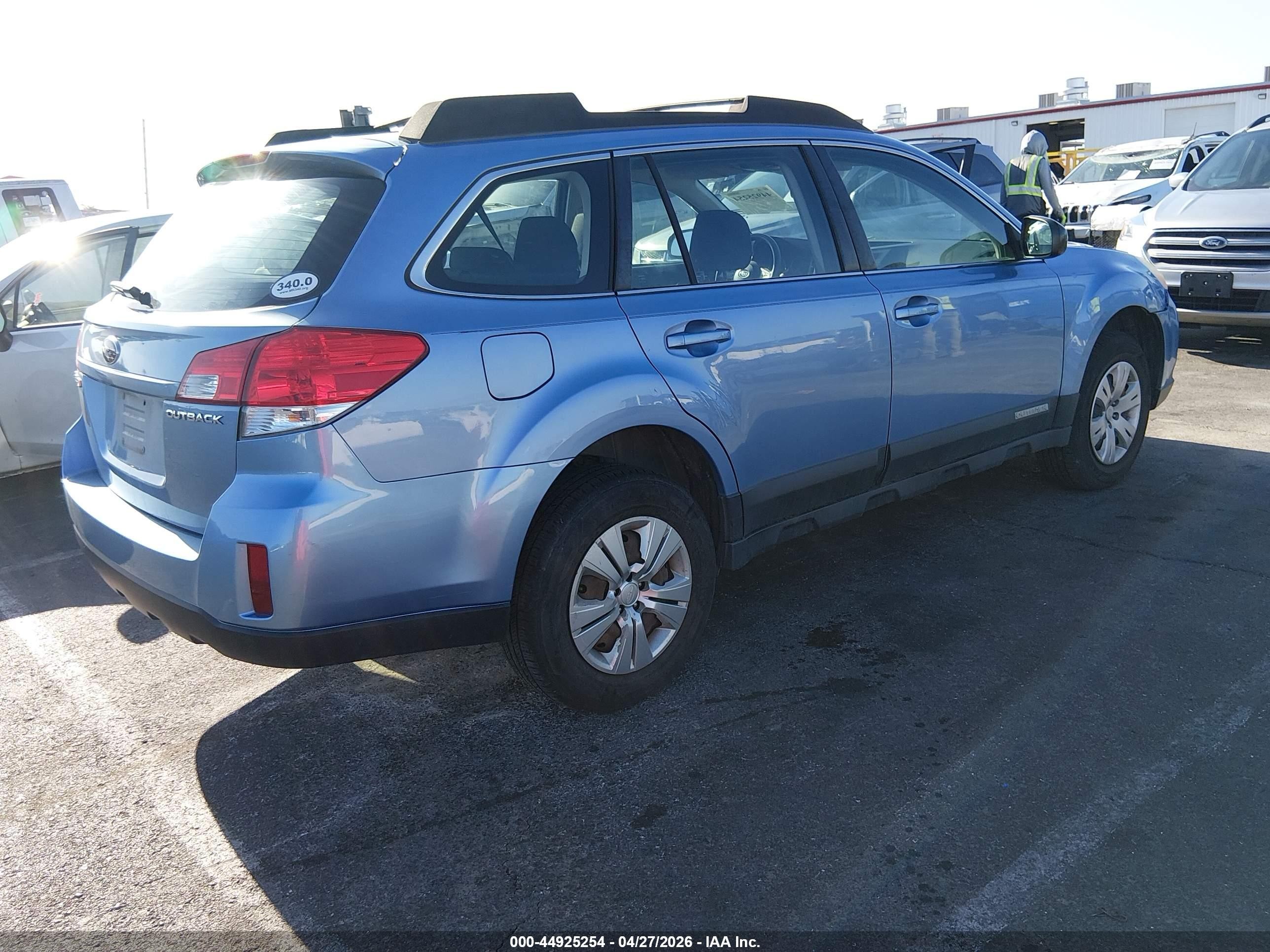 2011 Subaru Outback 2.5i Blue vin: 4S4BRBAC4B1361193