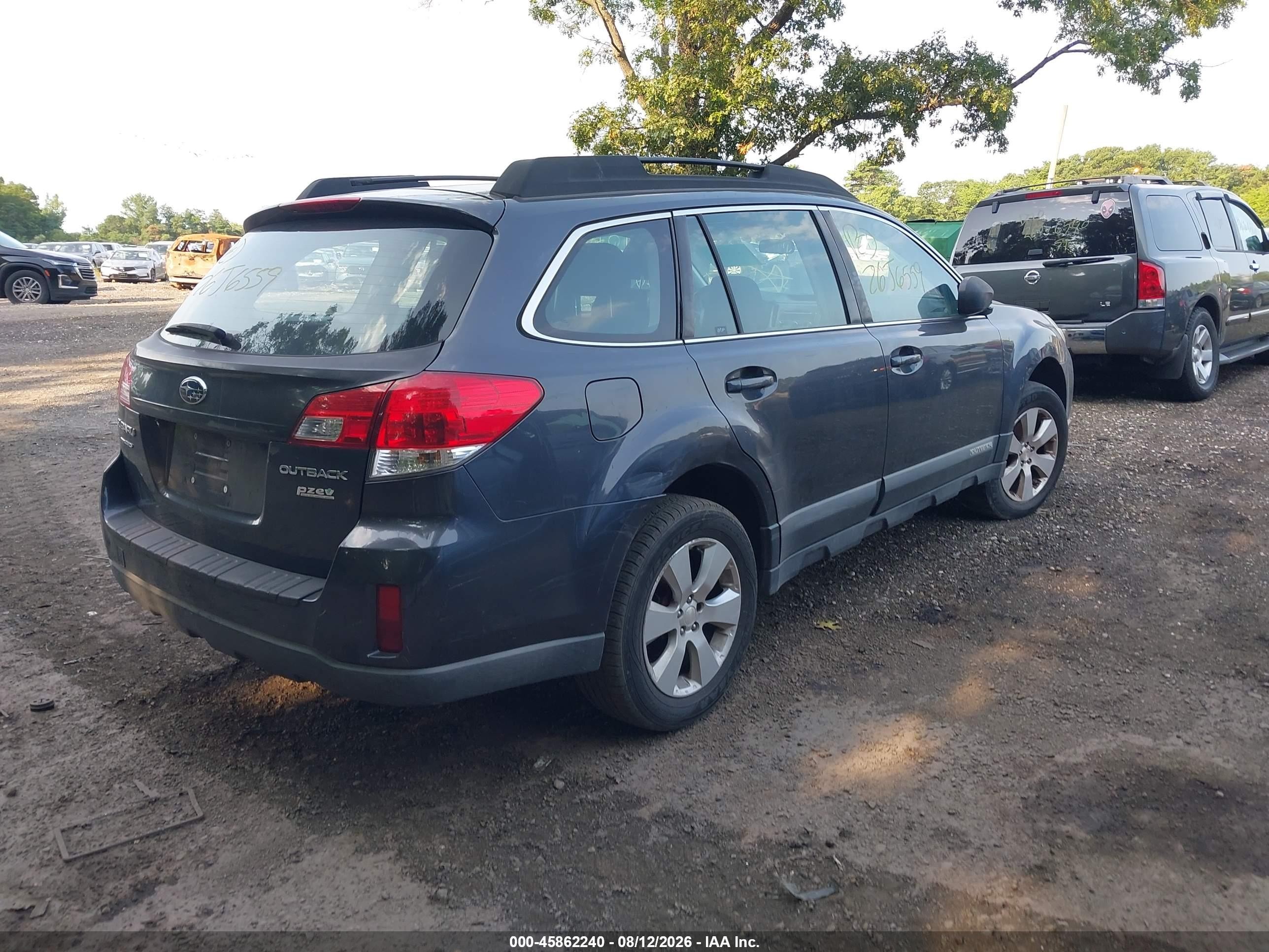 2012 Subaru Outback 2.5i Gray vin: 4S4BRBAC4C3252982