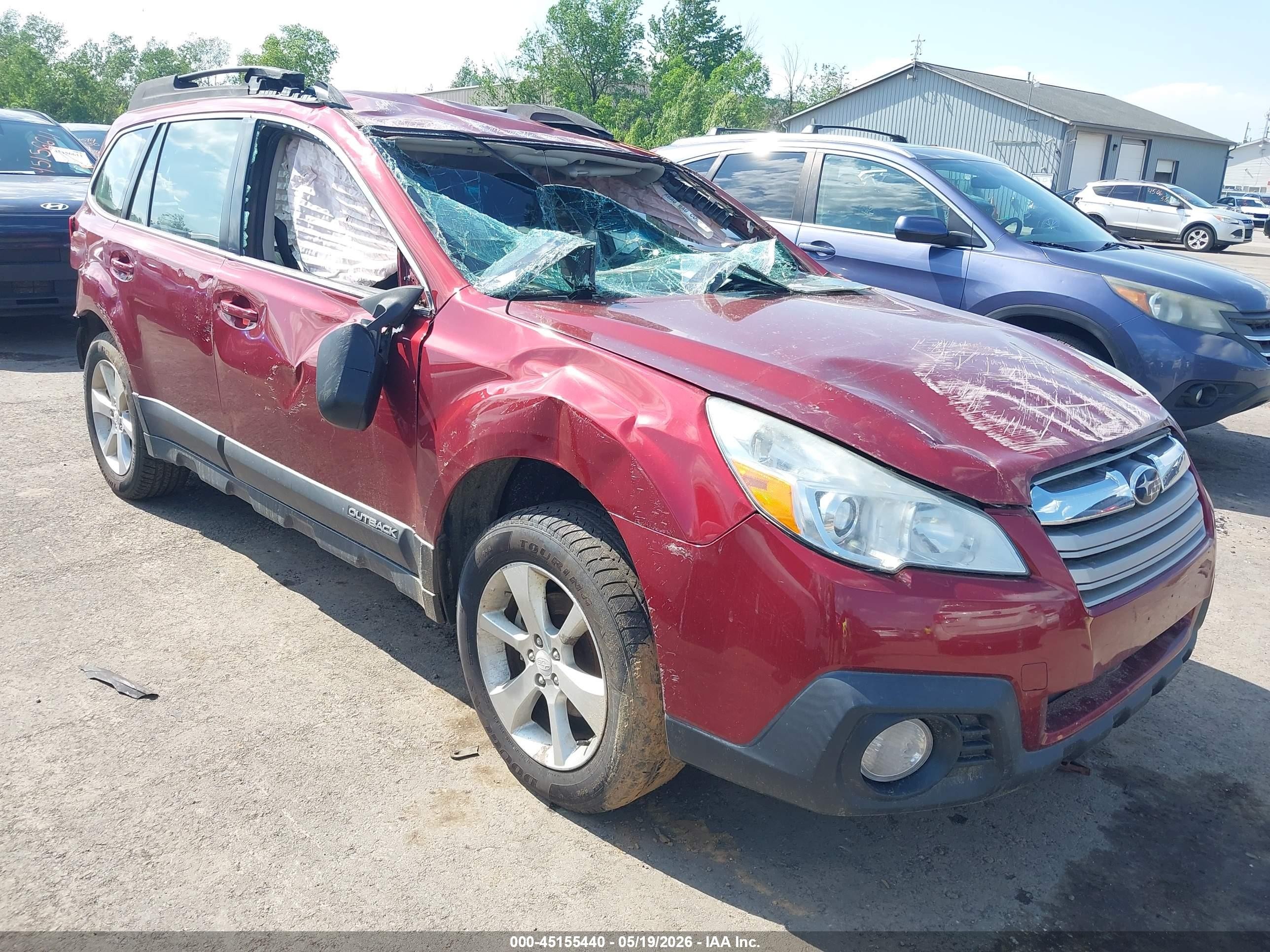 2014 Subaru Outback 2.5i Красный vin: 4S4BRBAC4E3303089