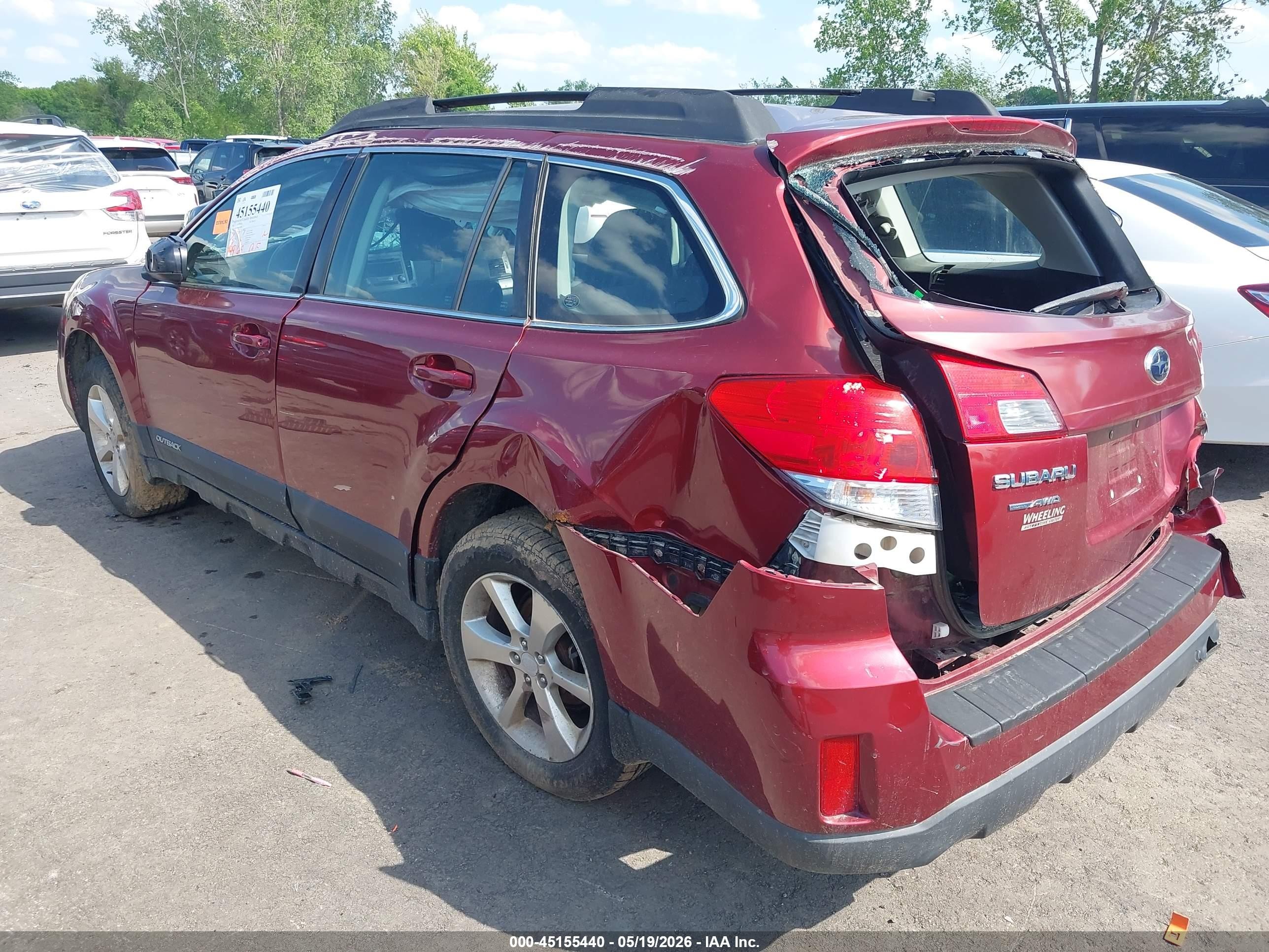 2014 Subaru Outback 2.5i Красный vin: 4S4BRBAC4E3303089