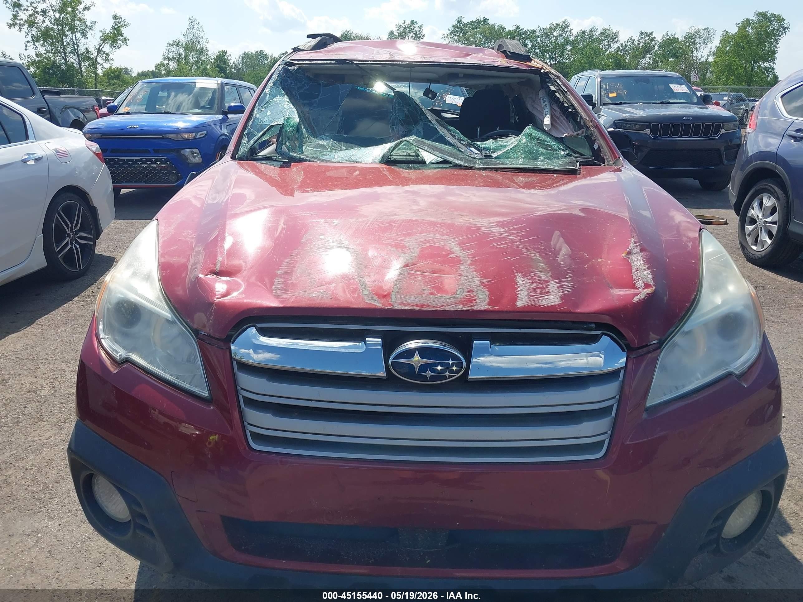2014 Subaru Outback 2.5i Красный vin: 4S4BRBAC4E3303089
