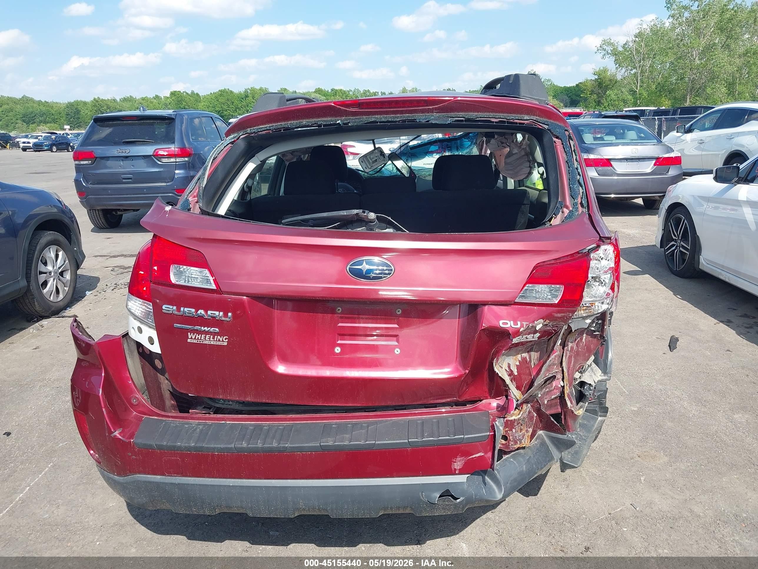 2014 Subaru Outback 2.5i Красный vin: 4S4BRBAC4E3303089