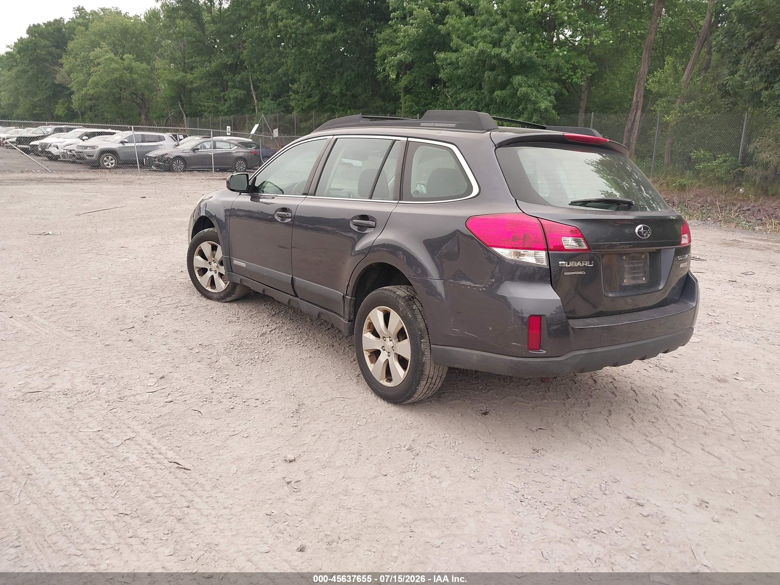 2012 Subaru Outback 2.5i Gray vin: 4S4BRBAC5C3295050