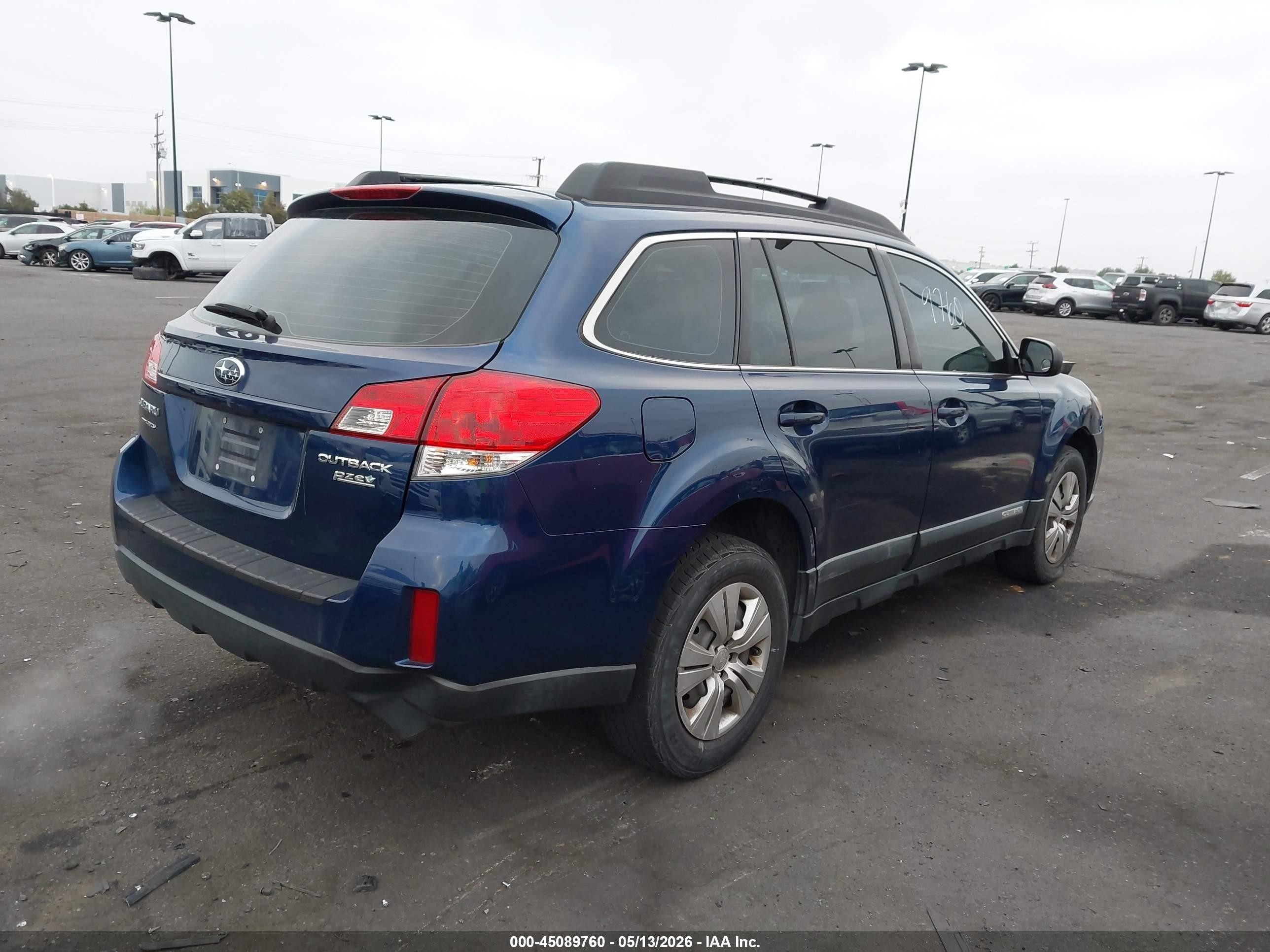 2011 Subaru Outback 2.5i Blue vin: 4S4BRBAC6B3326336