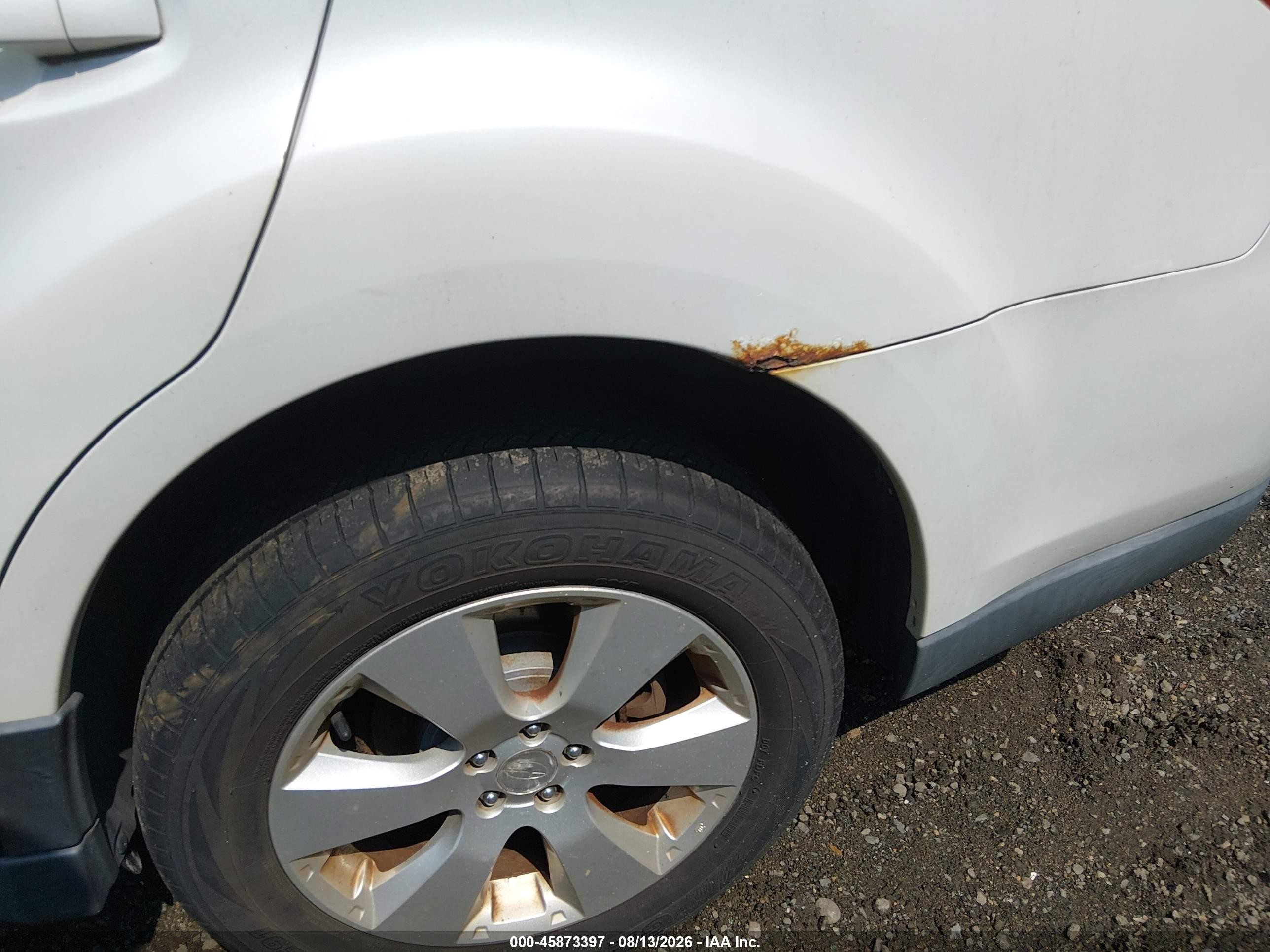 2012 Subaru Outback 2.5i White vin: 4S4BRBAC6C3225993
