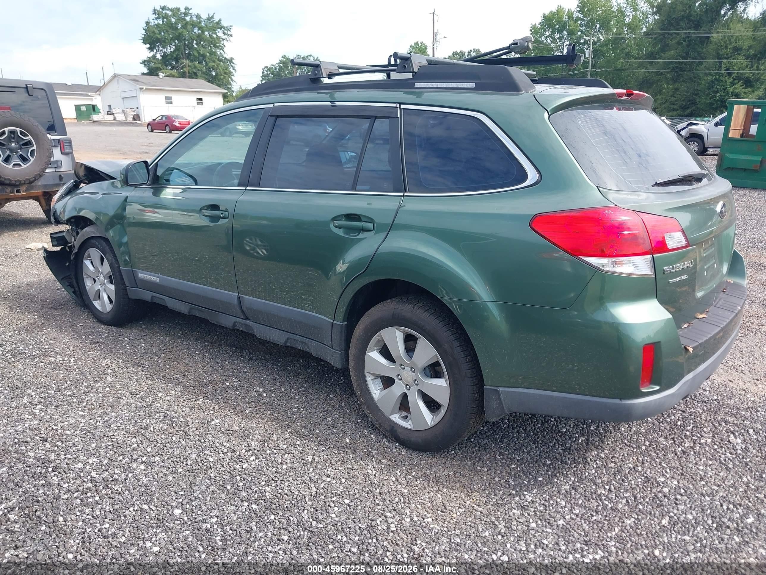 2012 Subaru Outback 2.5i Green vin: 4S4BRBAC6C3255480