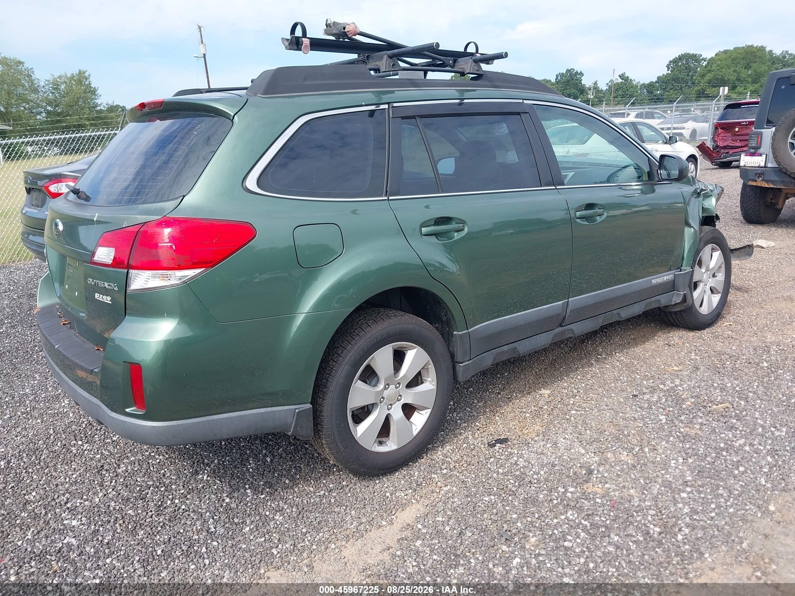 2012 Subaru Outback 2.5i Green vin: 4S4BRBAC6C3255480