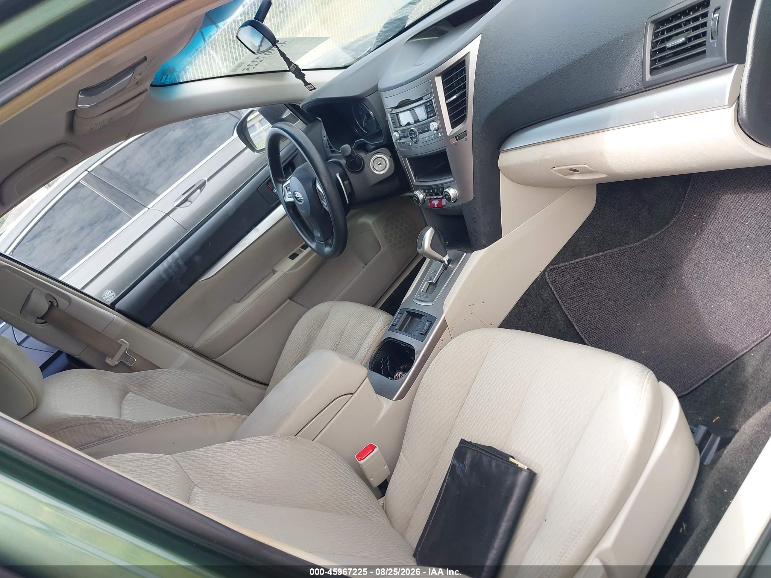 2012 Subaru Outback 2.5i Green vin: 4S4BRBAC6C3255480