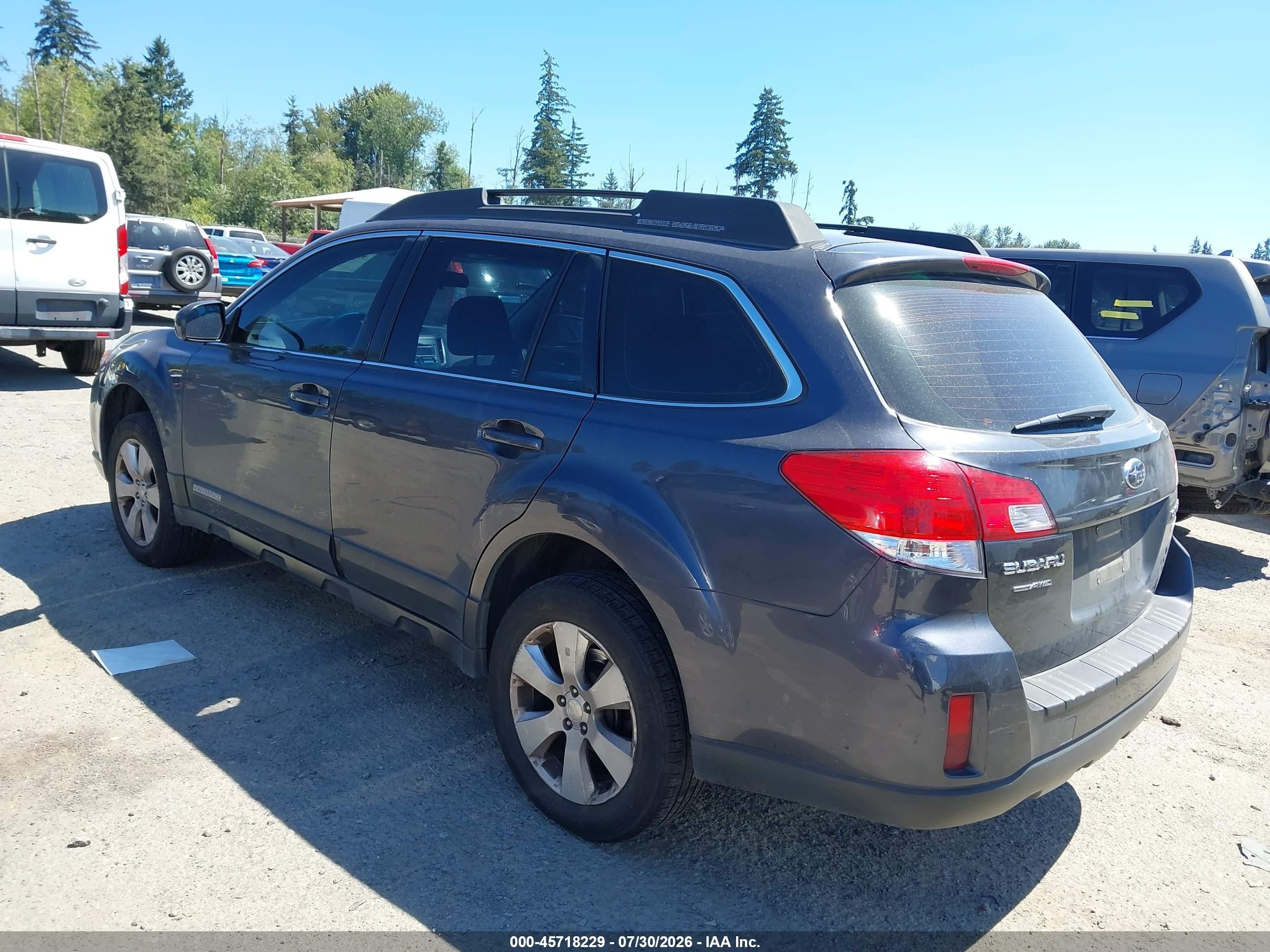 2012 Subaru Outback 2.5i Gray vin: 4S4BRBAC6C3269024