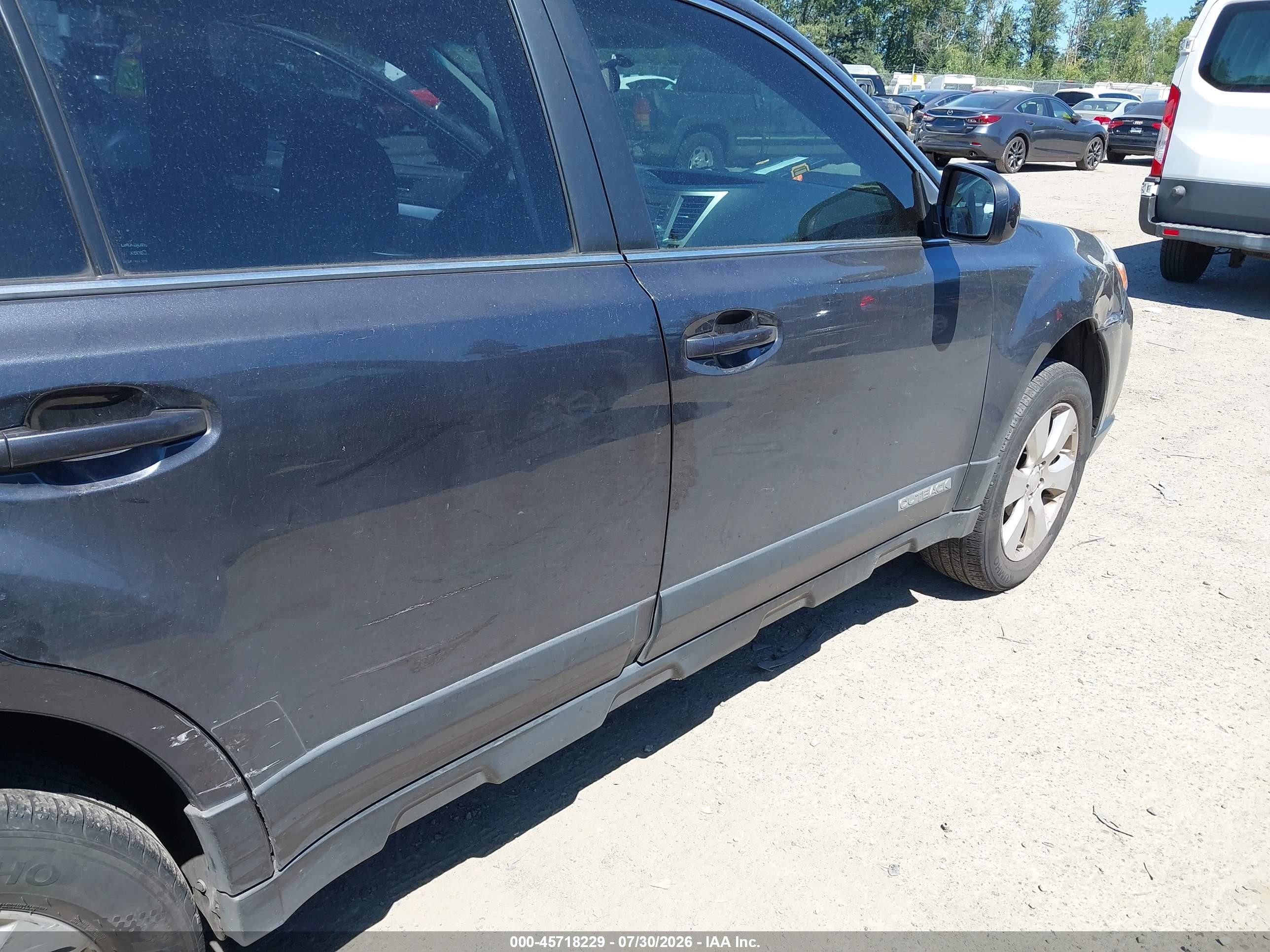 2012 Subaru Outback 2.5i Gray vin: 4S4BRBAC6C3269024