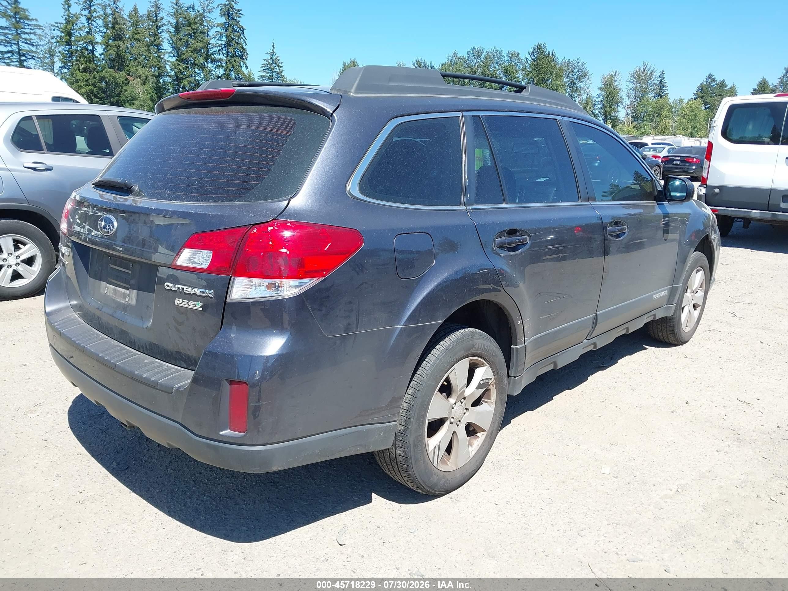 2012 Subaru Outback 2.5i Gray vin: 4S4BRBAC6C3269024