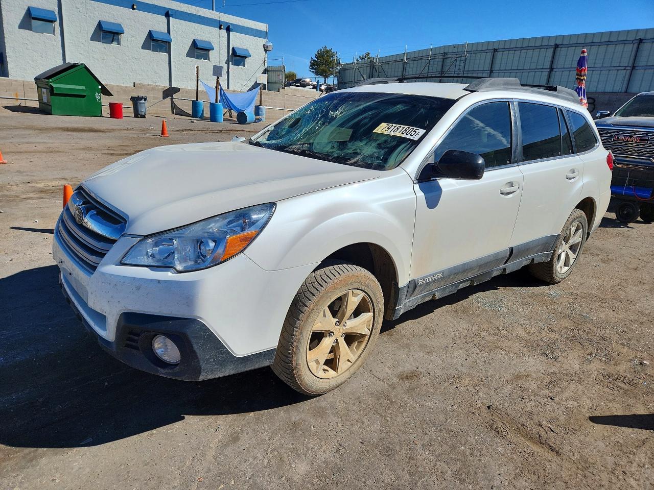 2014 Subaru Outback 2.5i White vin: 4S4BRBAC6E3278891