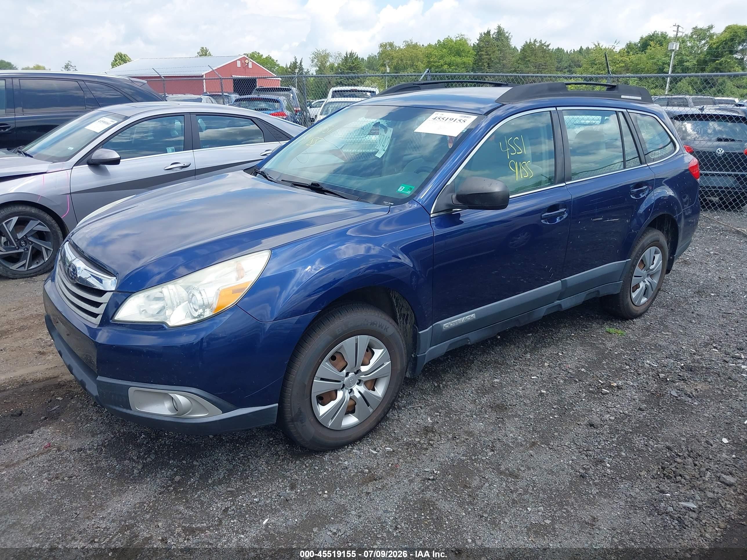 2011 Subaru Outback 2.5i Синий vin: 4S4BRBAC7B3397299