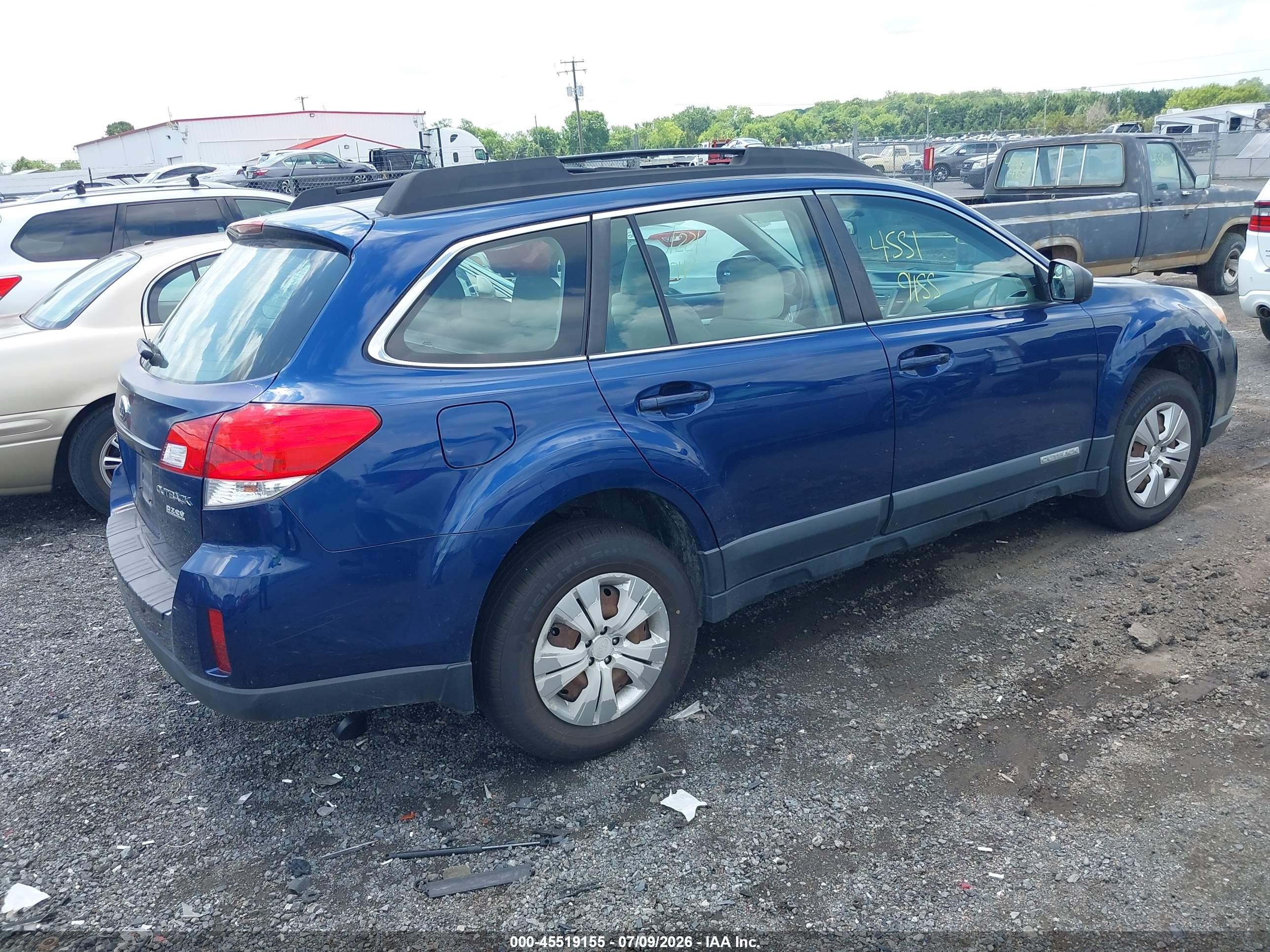 2011 Subaru Outback 2.5i Синий vin: 4S4BRBAC7B3397299