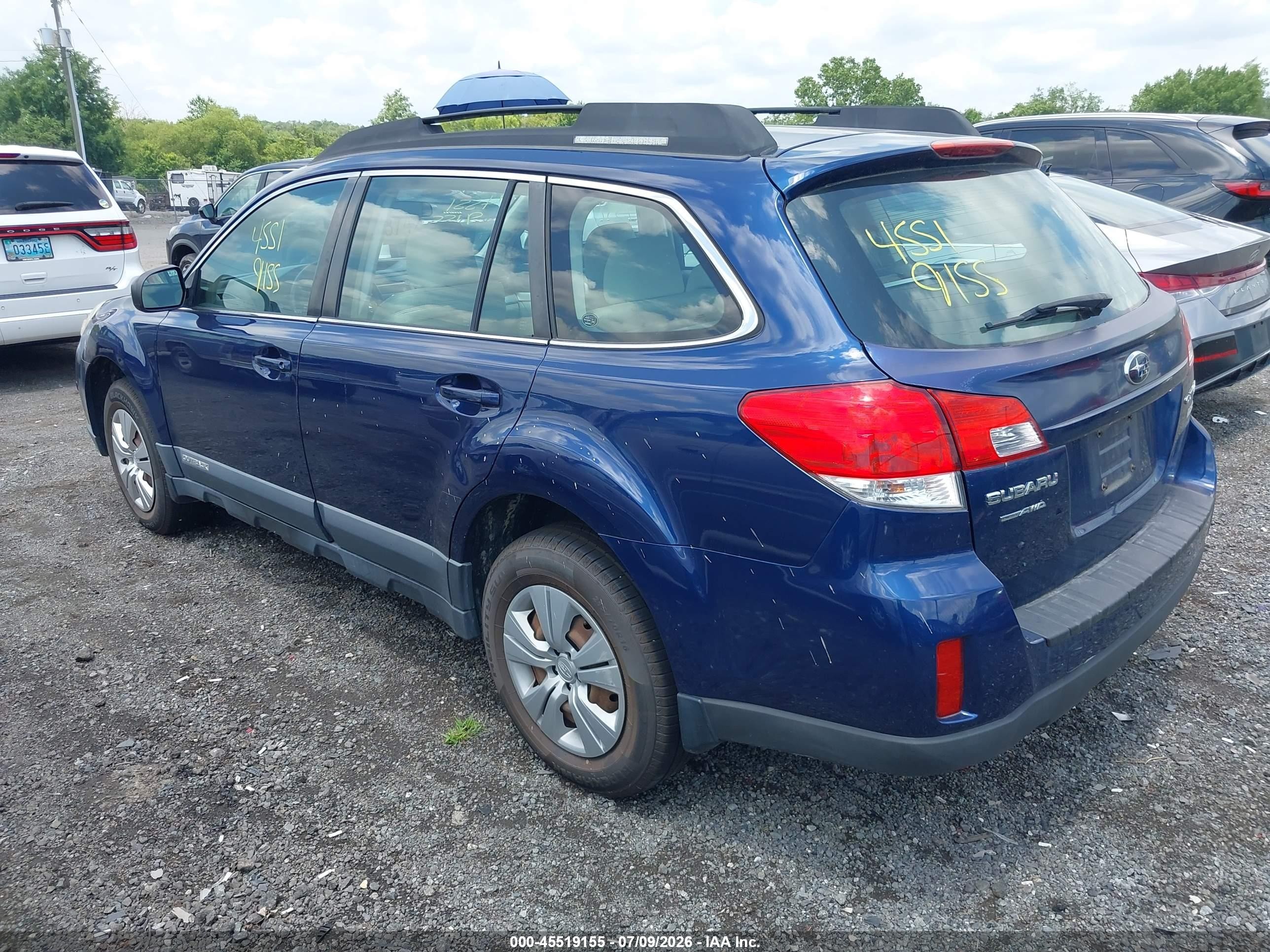 2011 Subaru Outback 2.5i Синий vin: 4S4BRBAC7B3397299