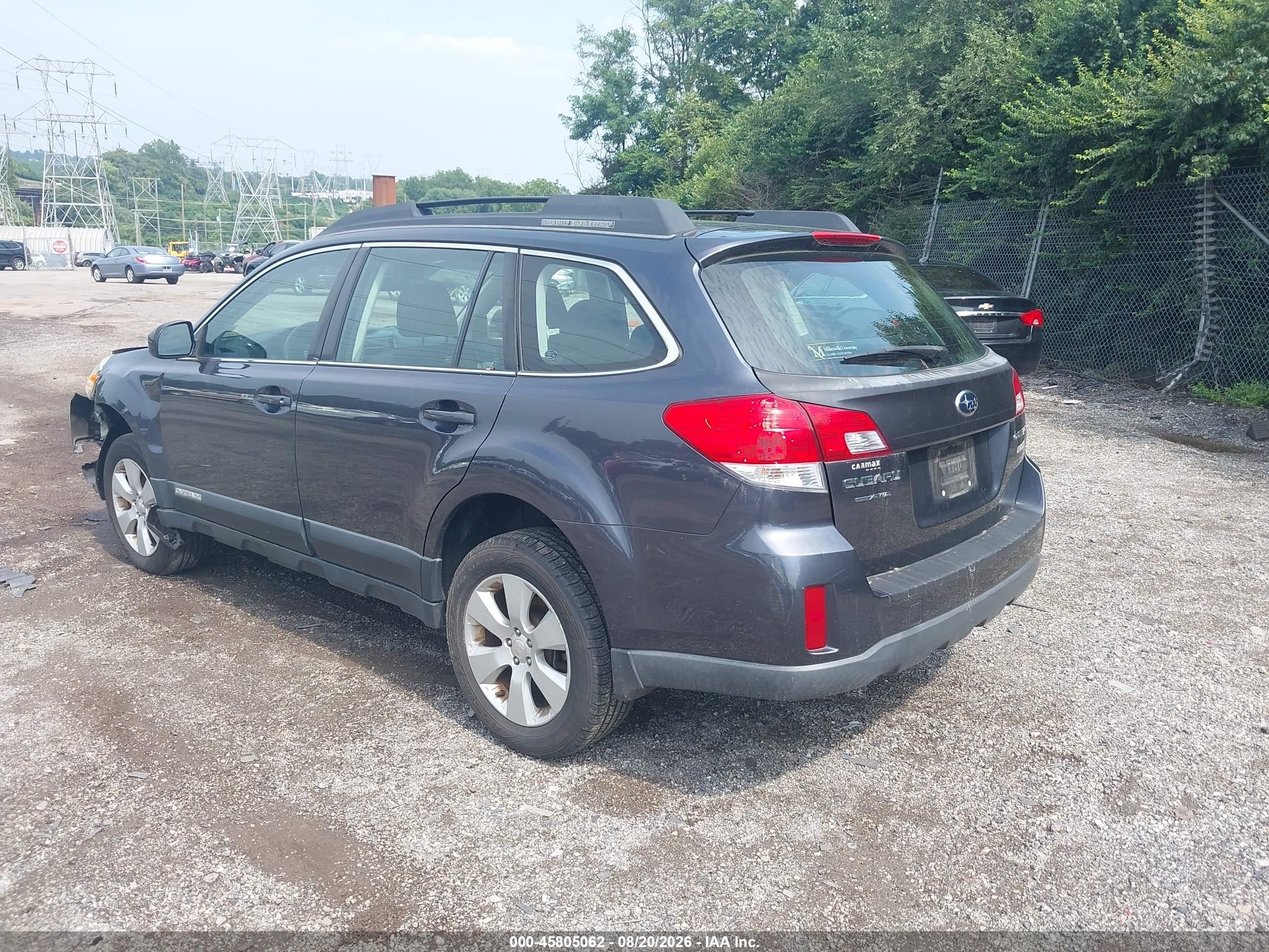 2012 Subaru Outback 2.5i Gray vin: 4S4BRBAC8C3269378