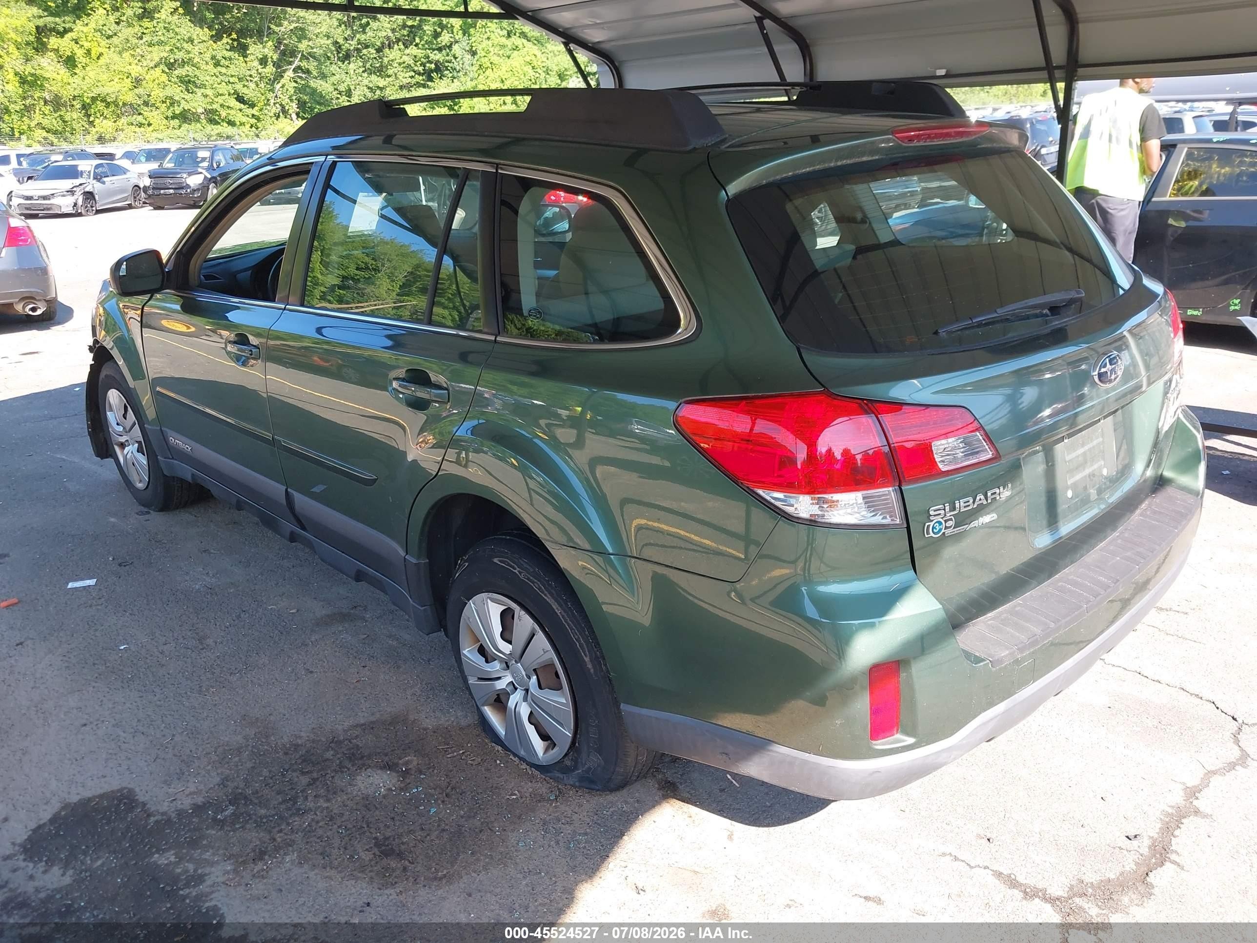 2013 Subaru Outback 2.5i Green vin: 4S4BRBAC8D3267129