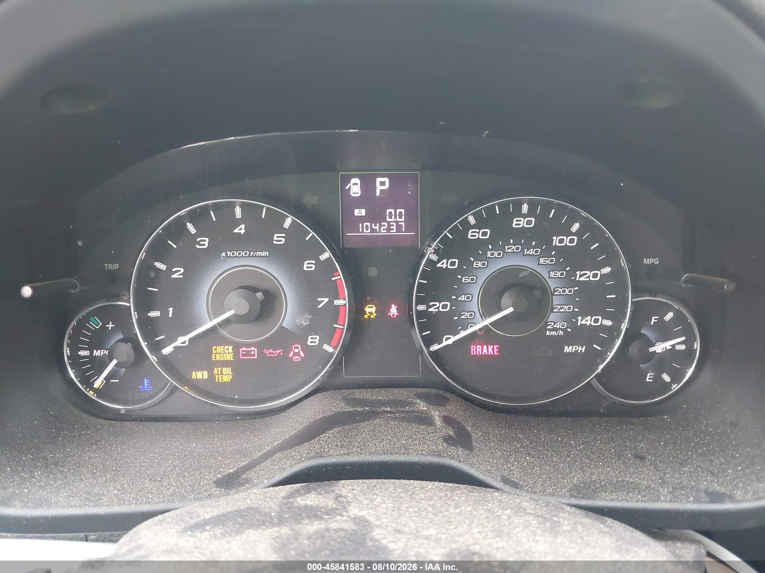 2010 Subaru Outback 2.5i Серебряный vin: 4S4BRBAC9A3316866