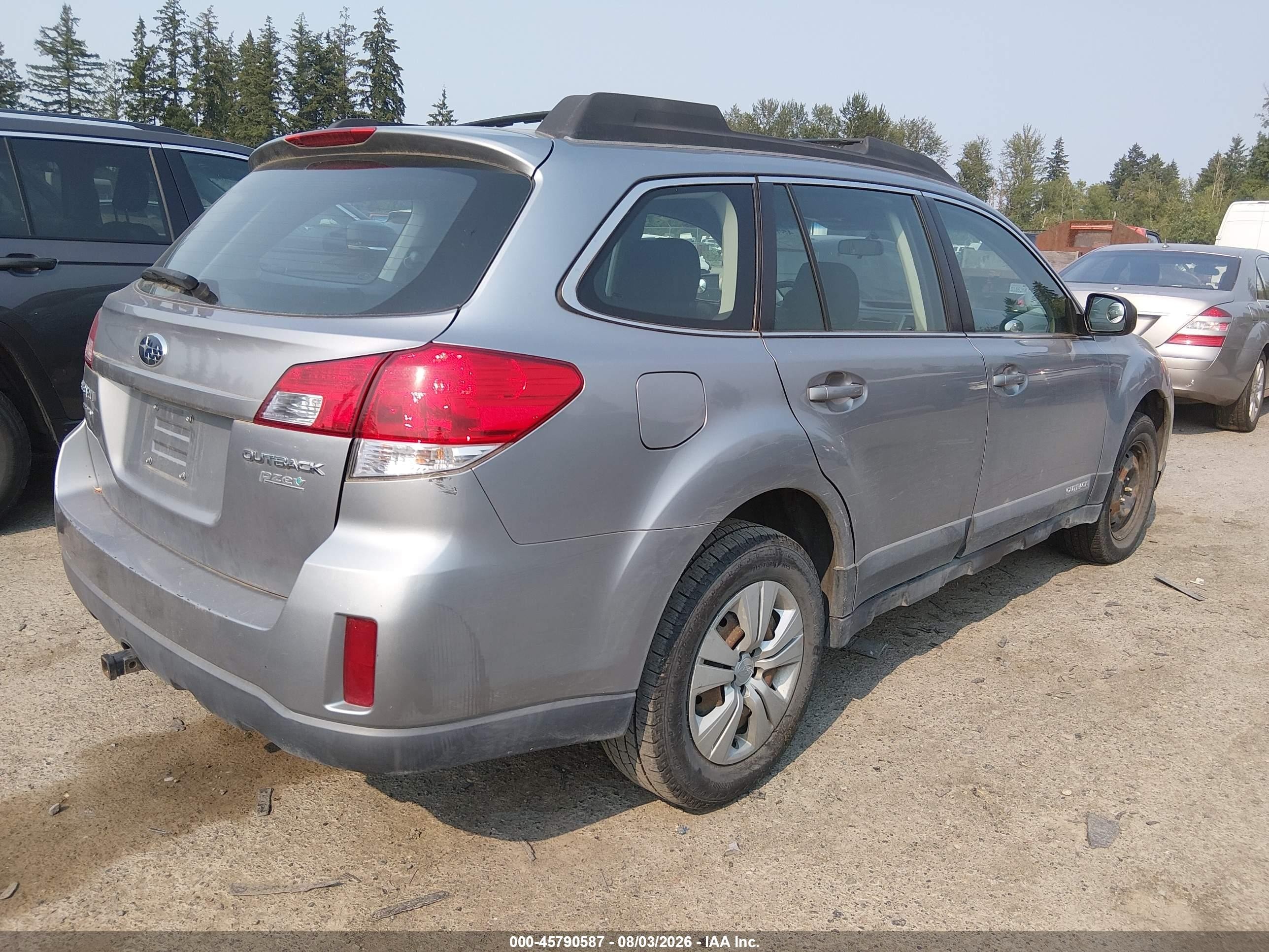 2010 Subaru Outback 2.5i Gray vin: 4S4BRBAC9A3376002