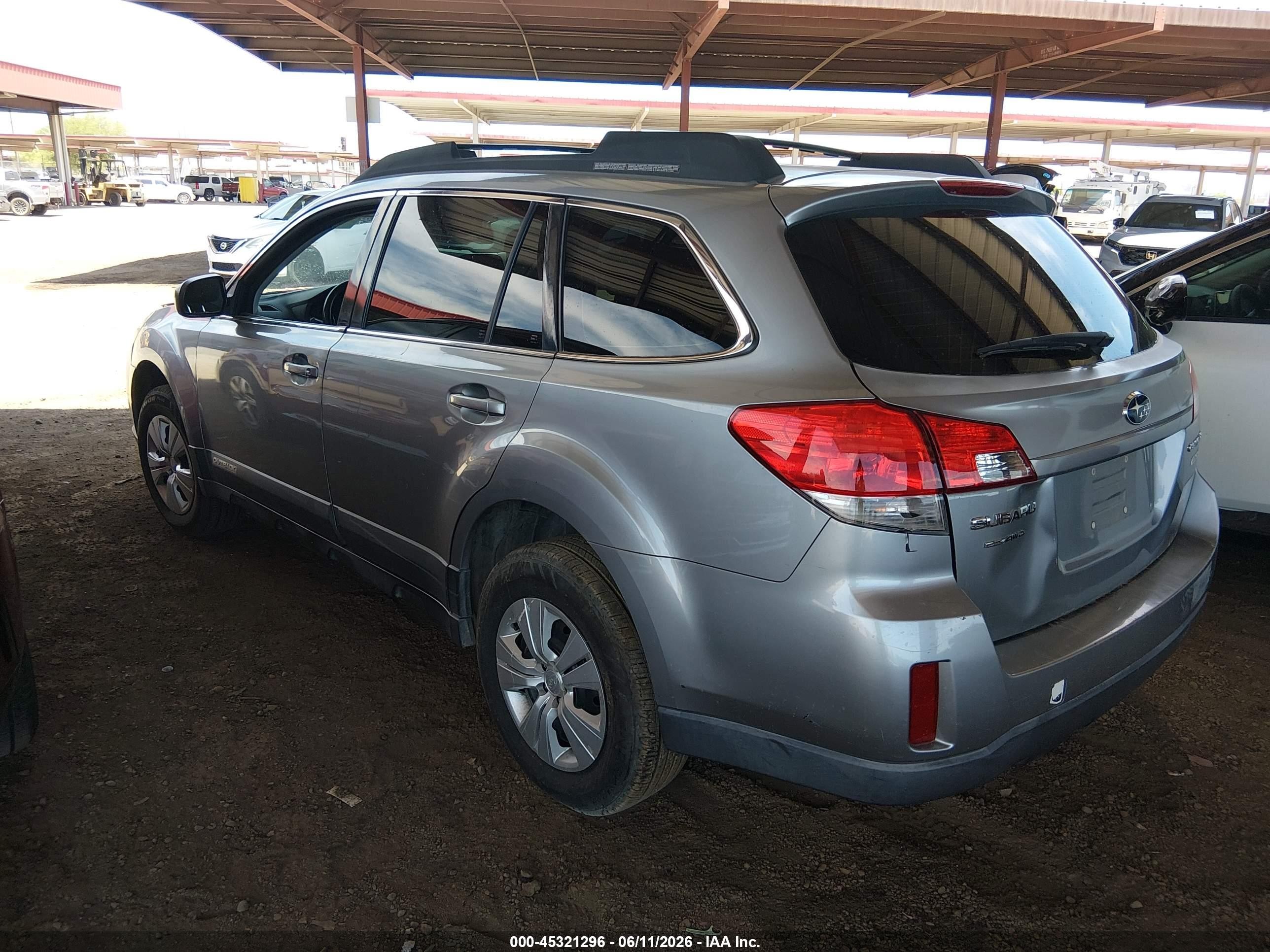 2011 Subaru Outback 2.5i Gray vin: 4S4BRBAC9B3419321