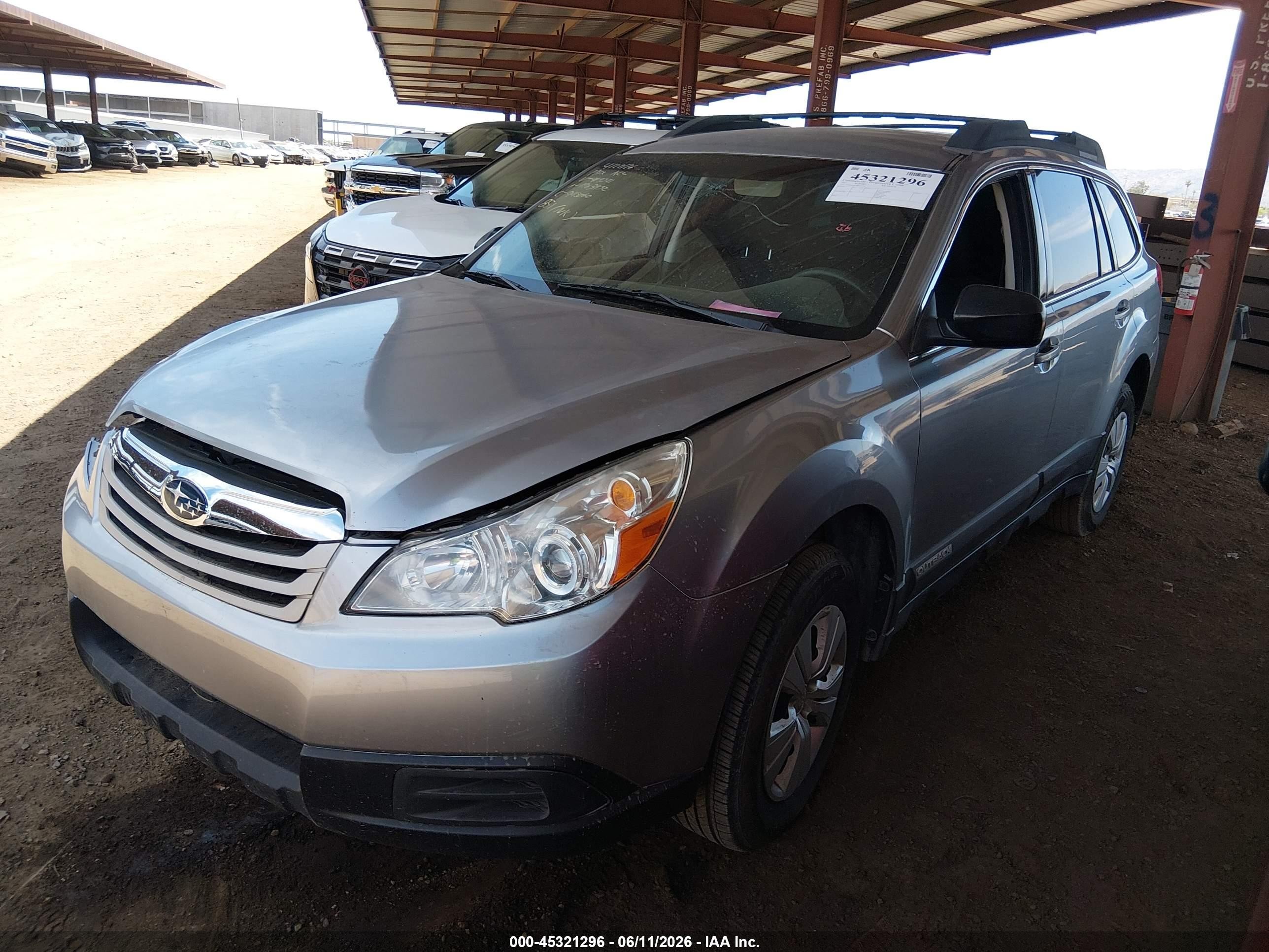 2011 Subaru Outback 2.5i Gray vin: 4S4BRBAC9B3419321