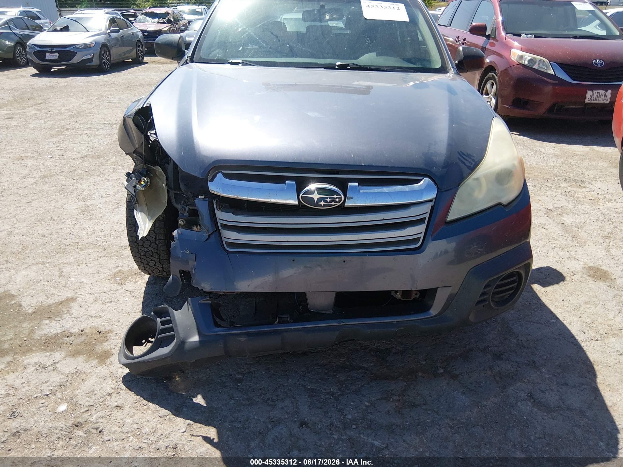 2014 Subaru Outback 2.5i Gray vin: 4S4BRBAC9E1226117