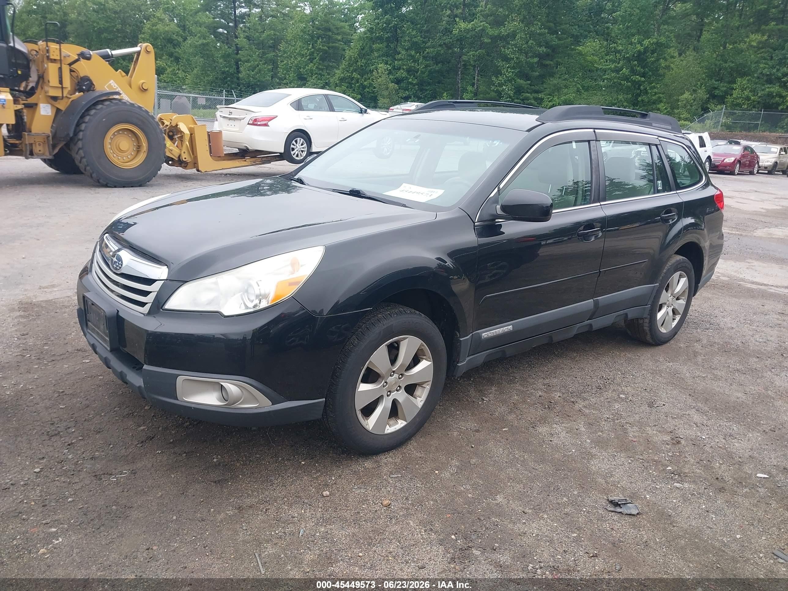 2012 Subaru Outback 2.5i Black vin: 4S4BRBACXC3255188