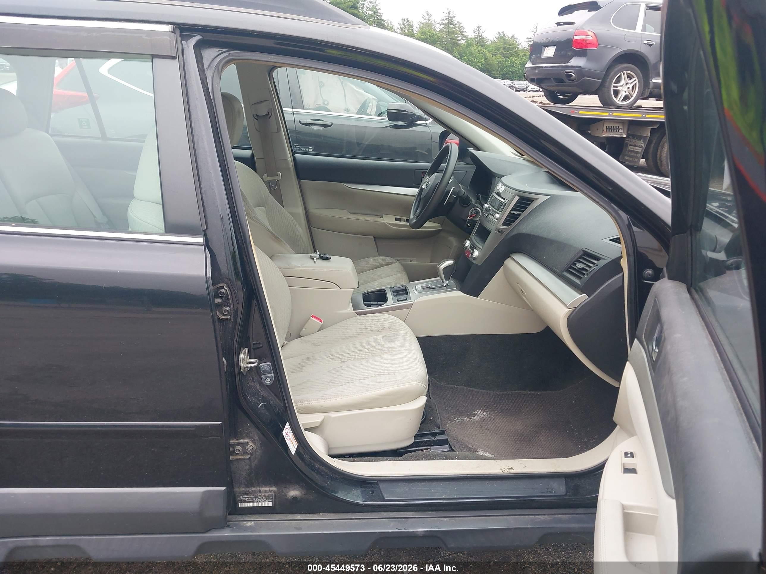 2012 Subaru Outback 2.5i Black vin: 4S4BRBACXC3255188