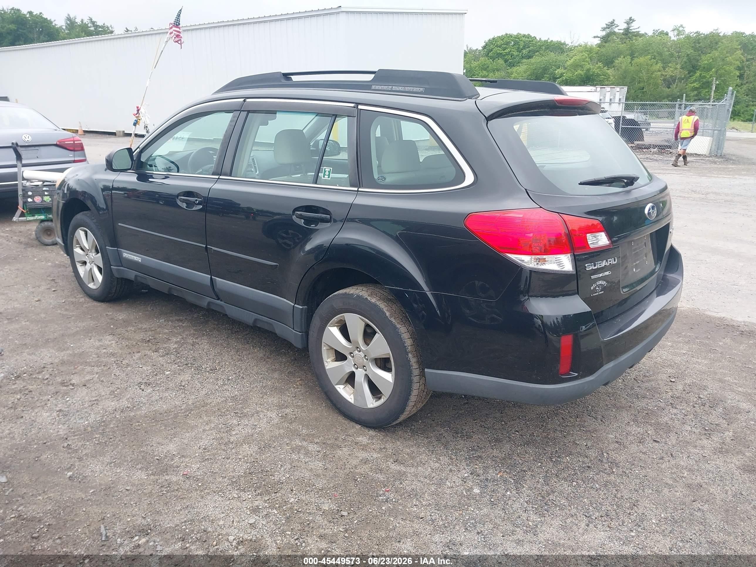 2012 Subaru Outback 2.5i Black vin: 4S4BRBACXC3255188