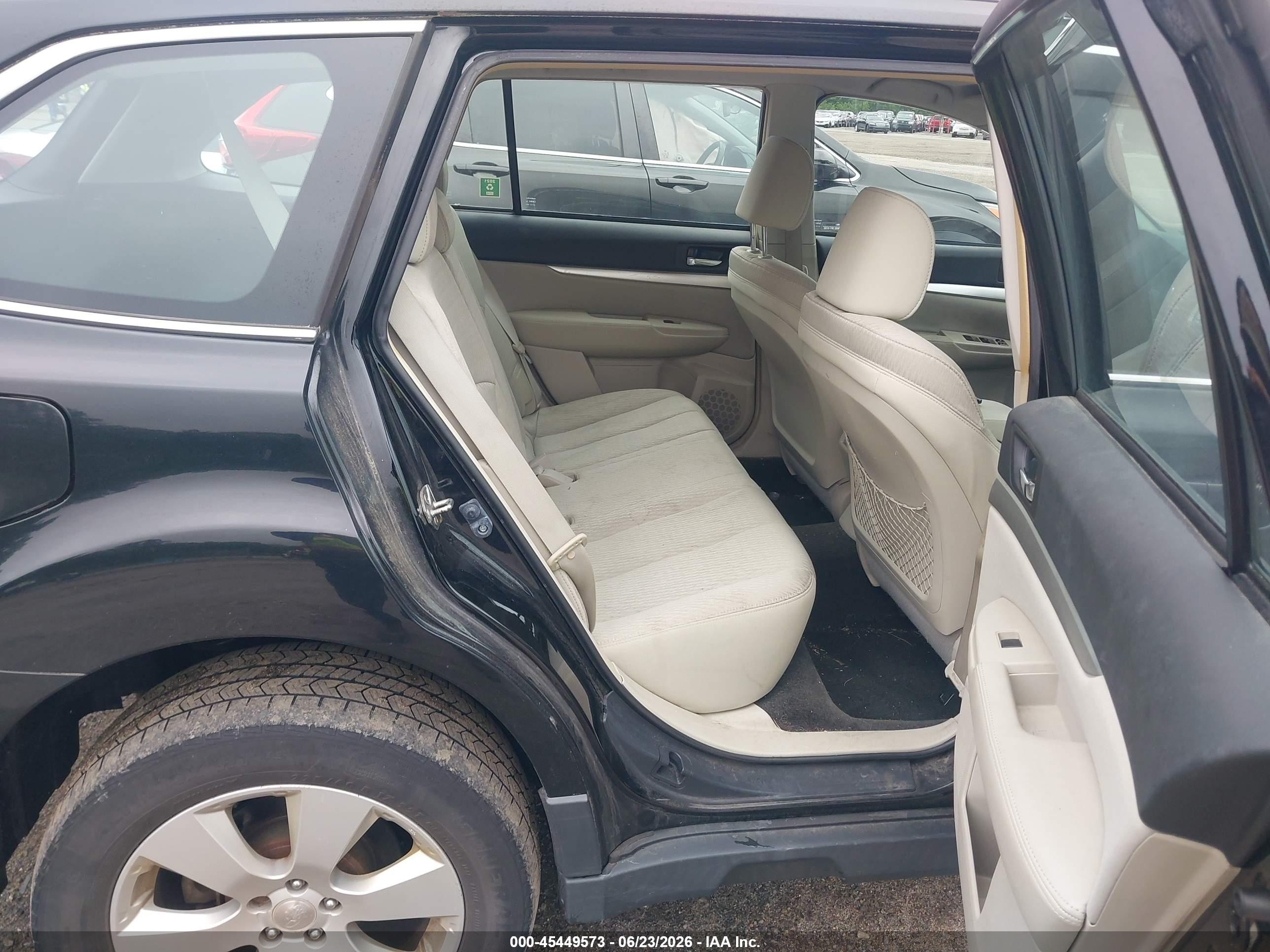 2012 Subaru Outback 2.5i Black vin: 4S4BRBACXC3255188