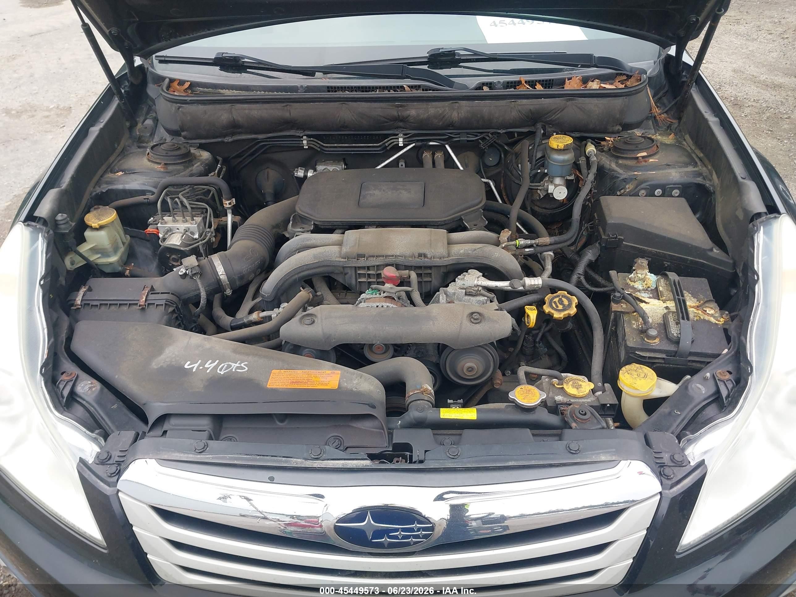 2012 Subaru Outback 2.5i Black vin: 4S4BRBACXC3255188