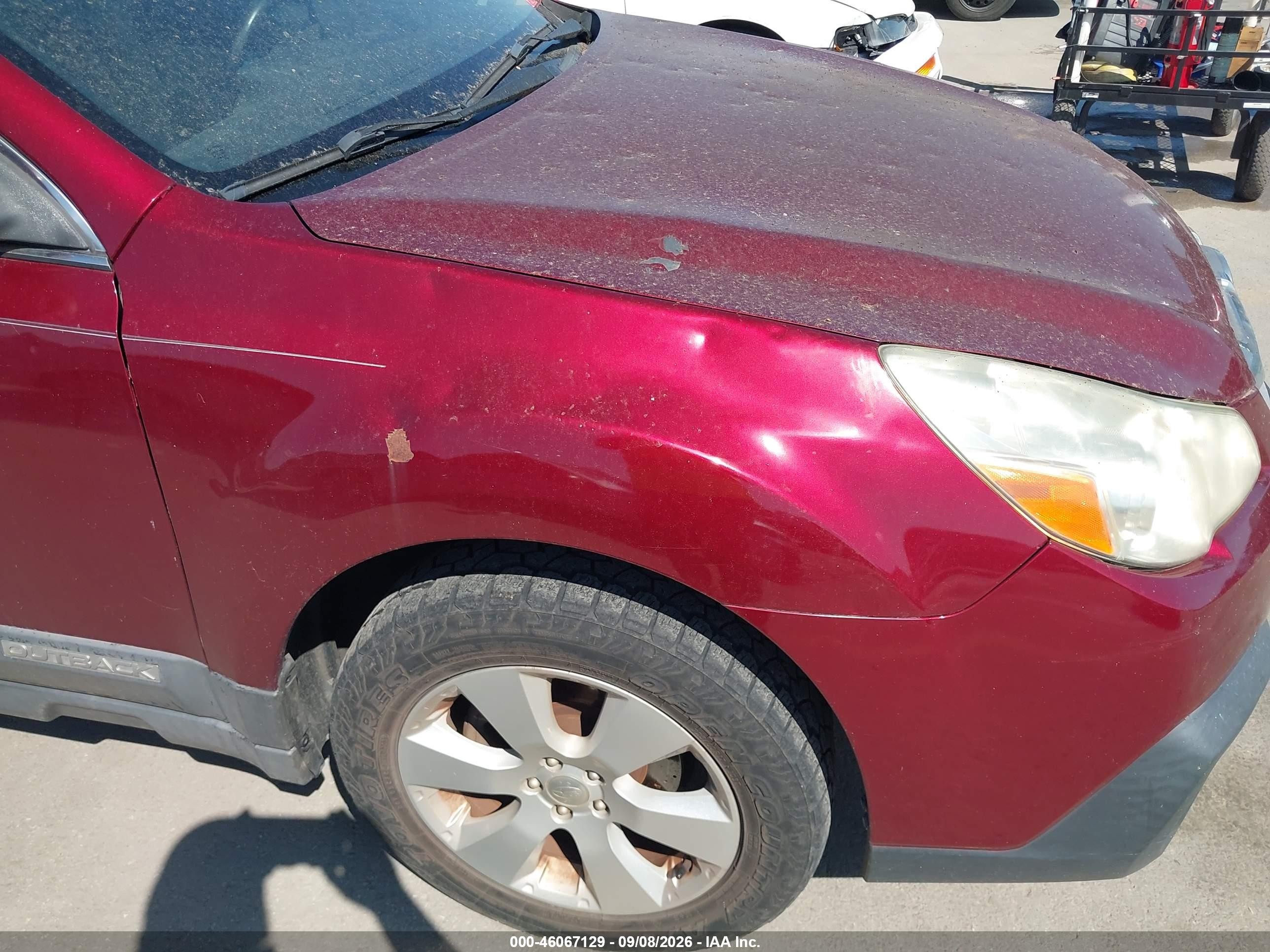 2011 Subaru Outback 2.5i Premium Maroon vin: 4S4BRBBC9B3346644