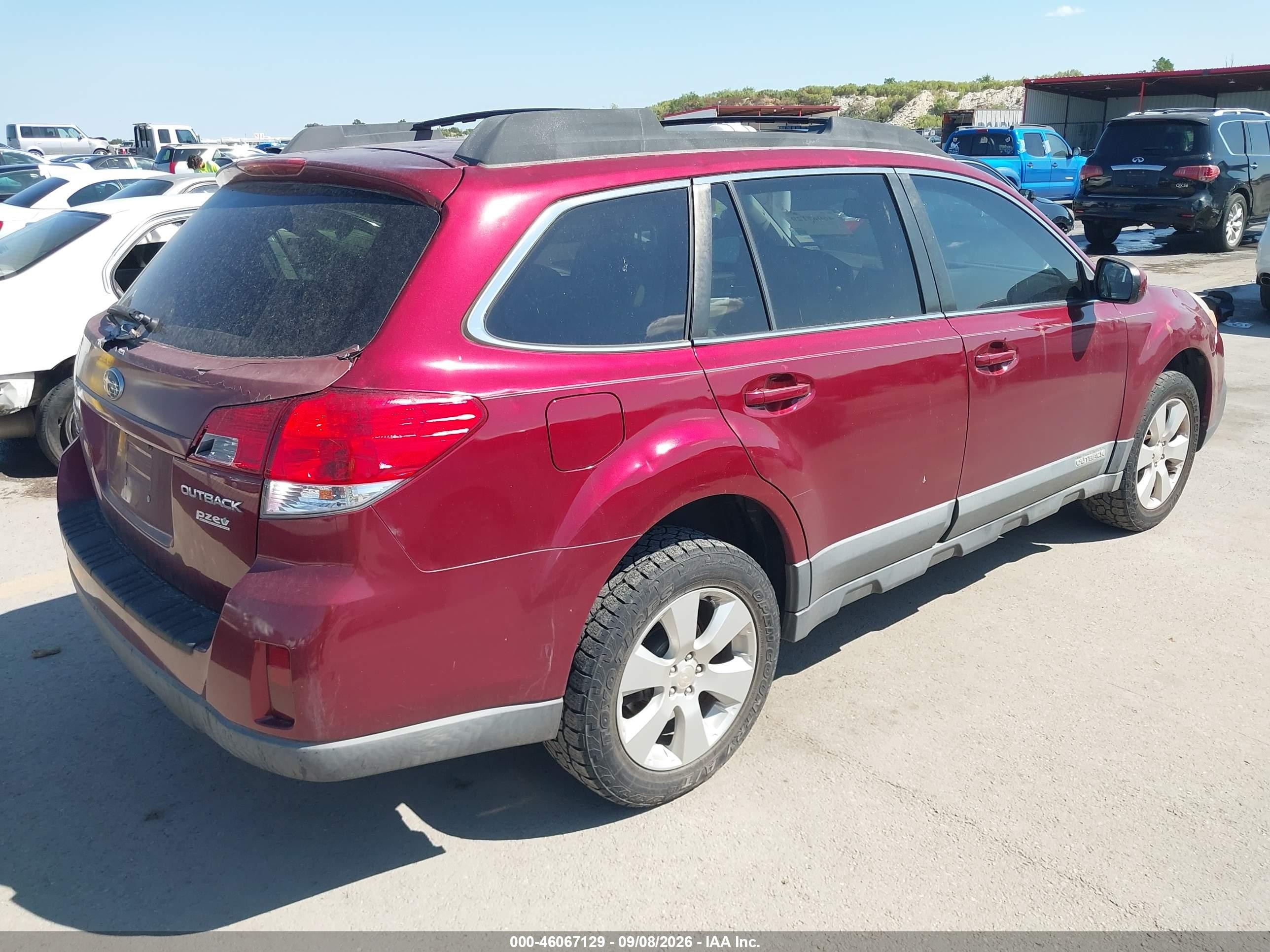 2011 Subaru Outback 2.5i Premium Maroon vin: 4S4BRBBC9B3346644